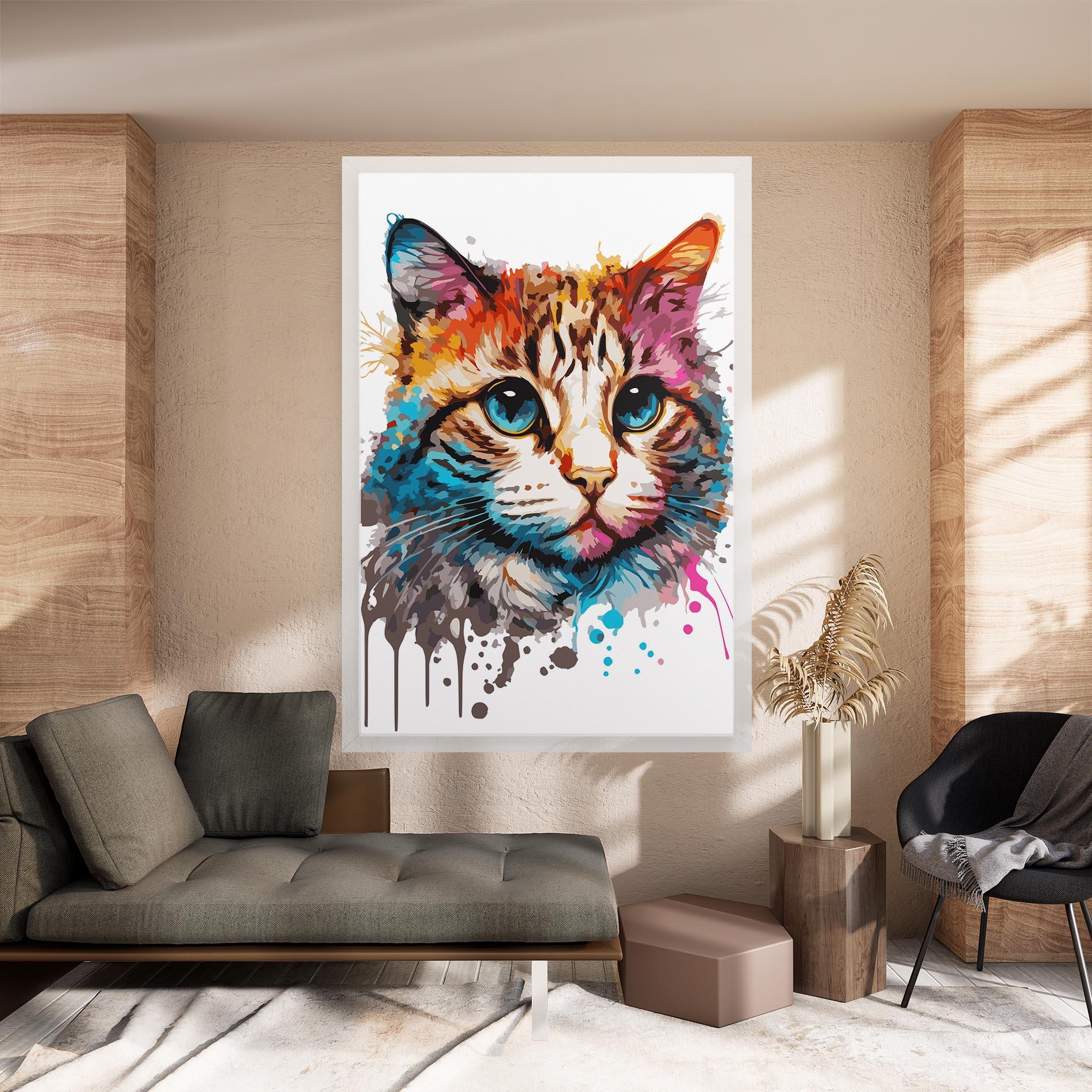Tablou Canvas Blue Eyes Cat mockup 8