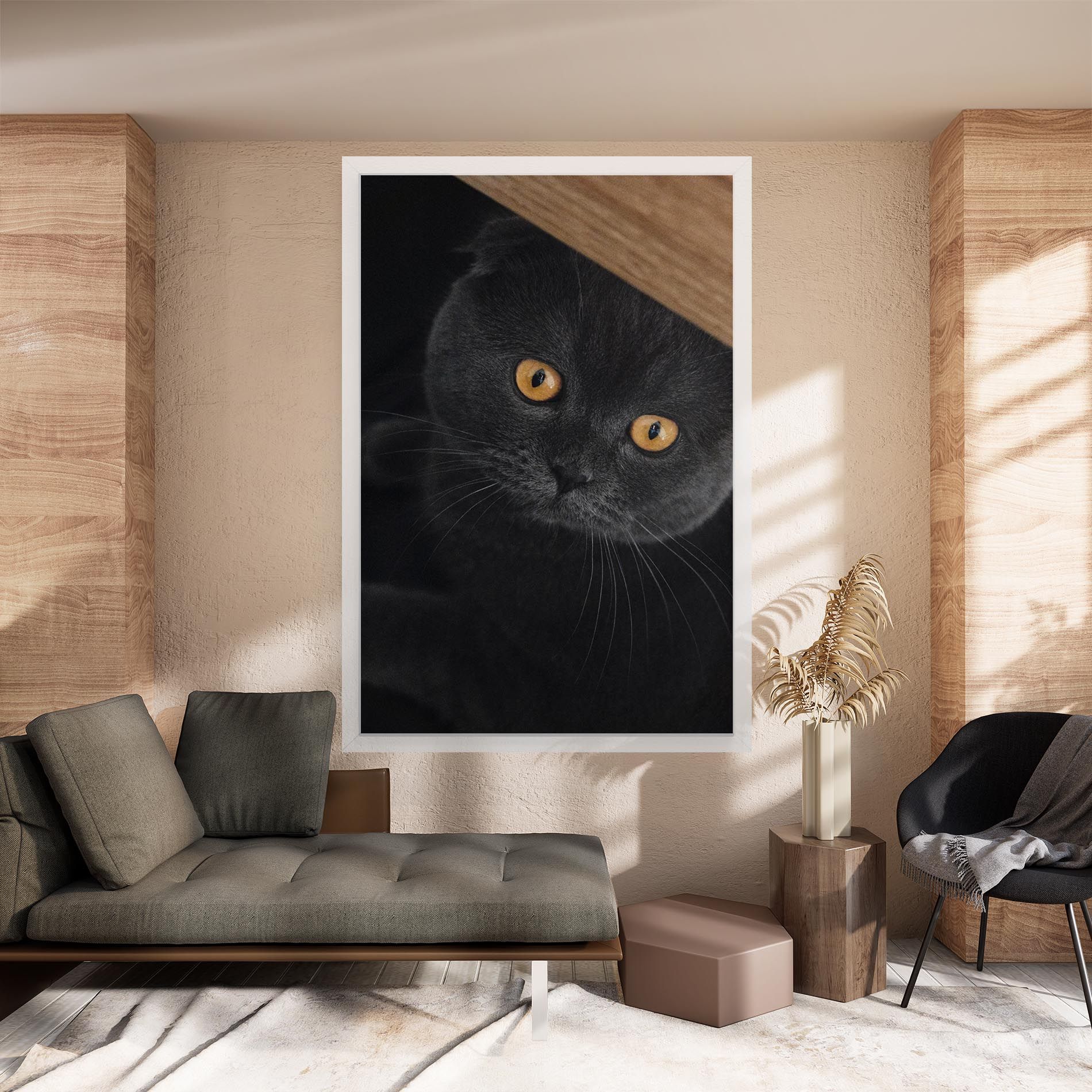 Grey Cat With Orange Eyes mockup 8