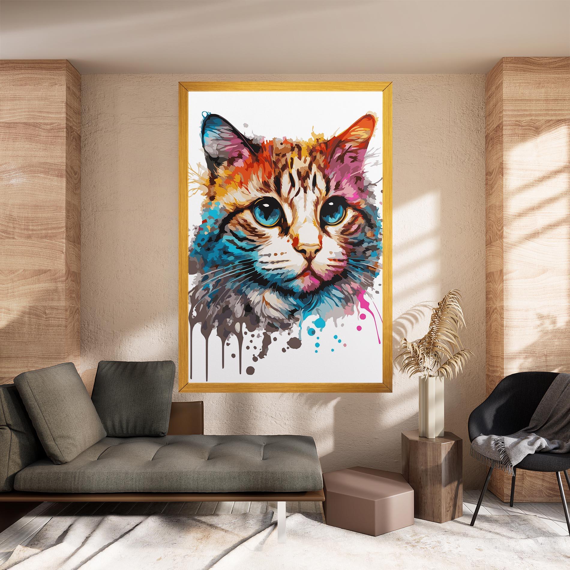 Tablou Canvas Blue Eyes Cat mockup 8