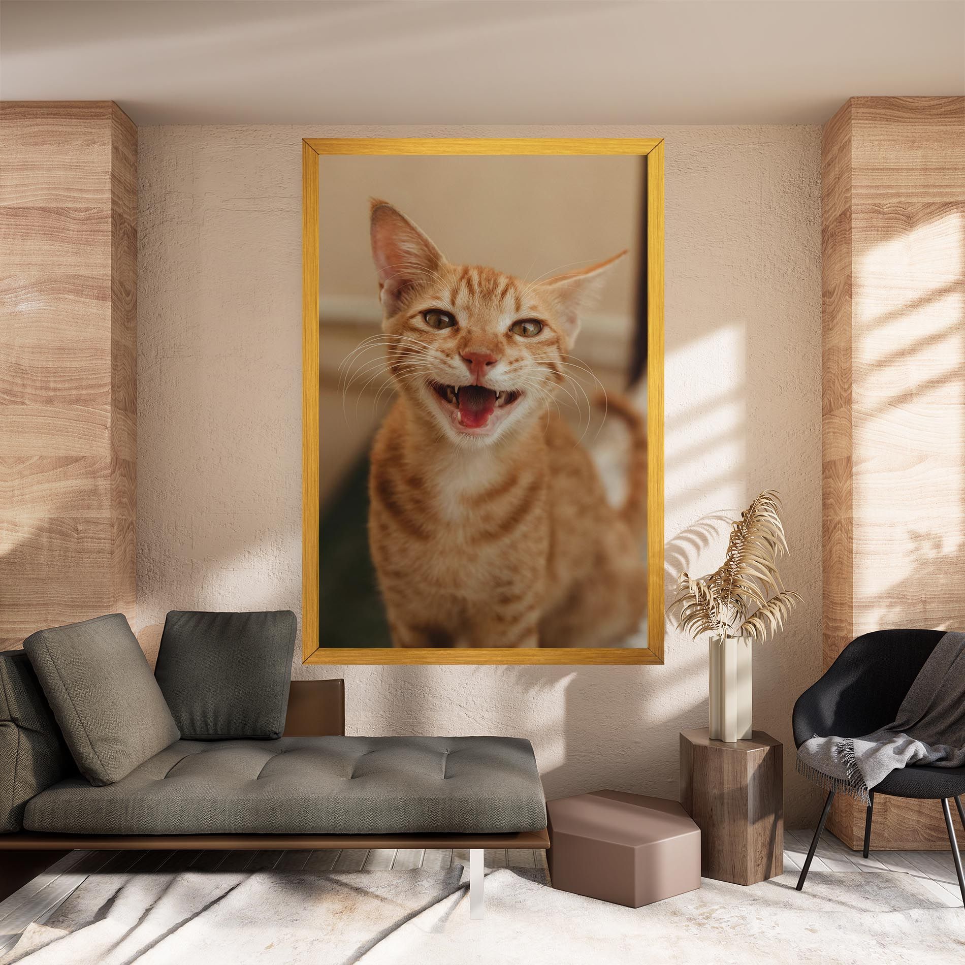 Orange Cat Smiling mockup 8