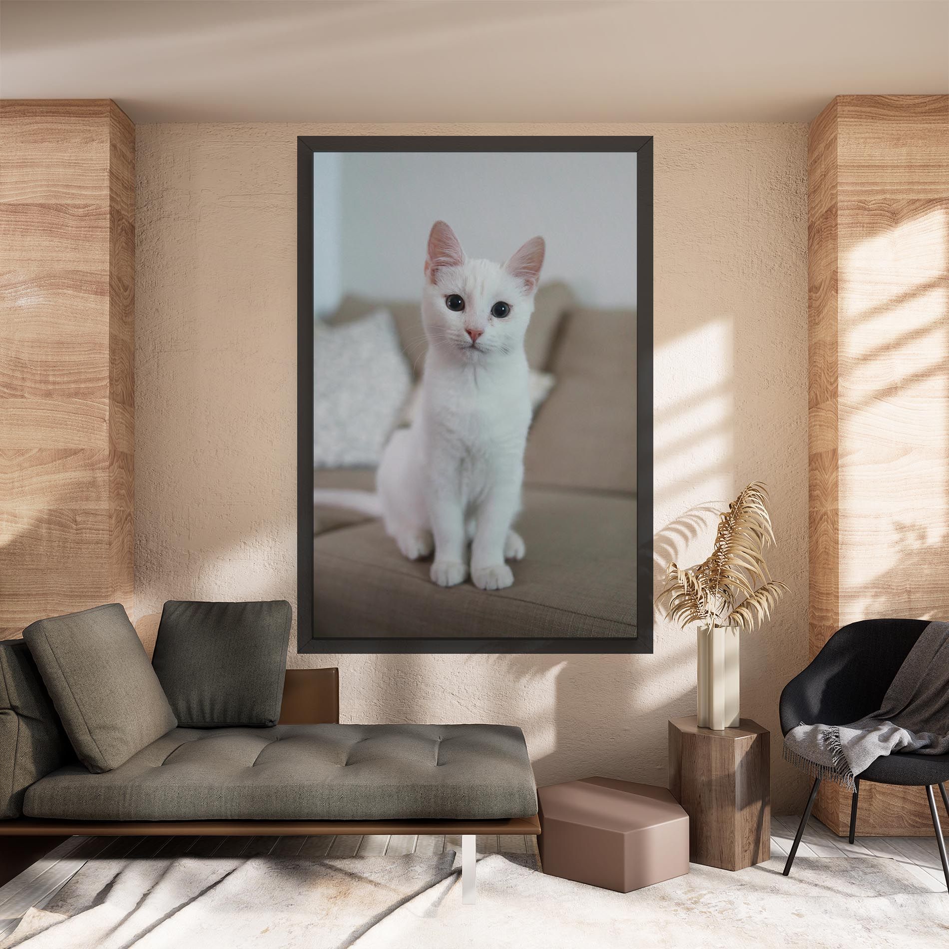 Beautiful White Cat mockup 8