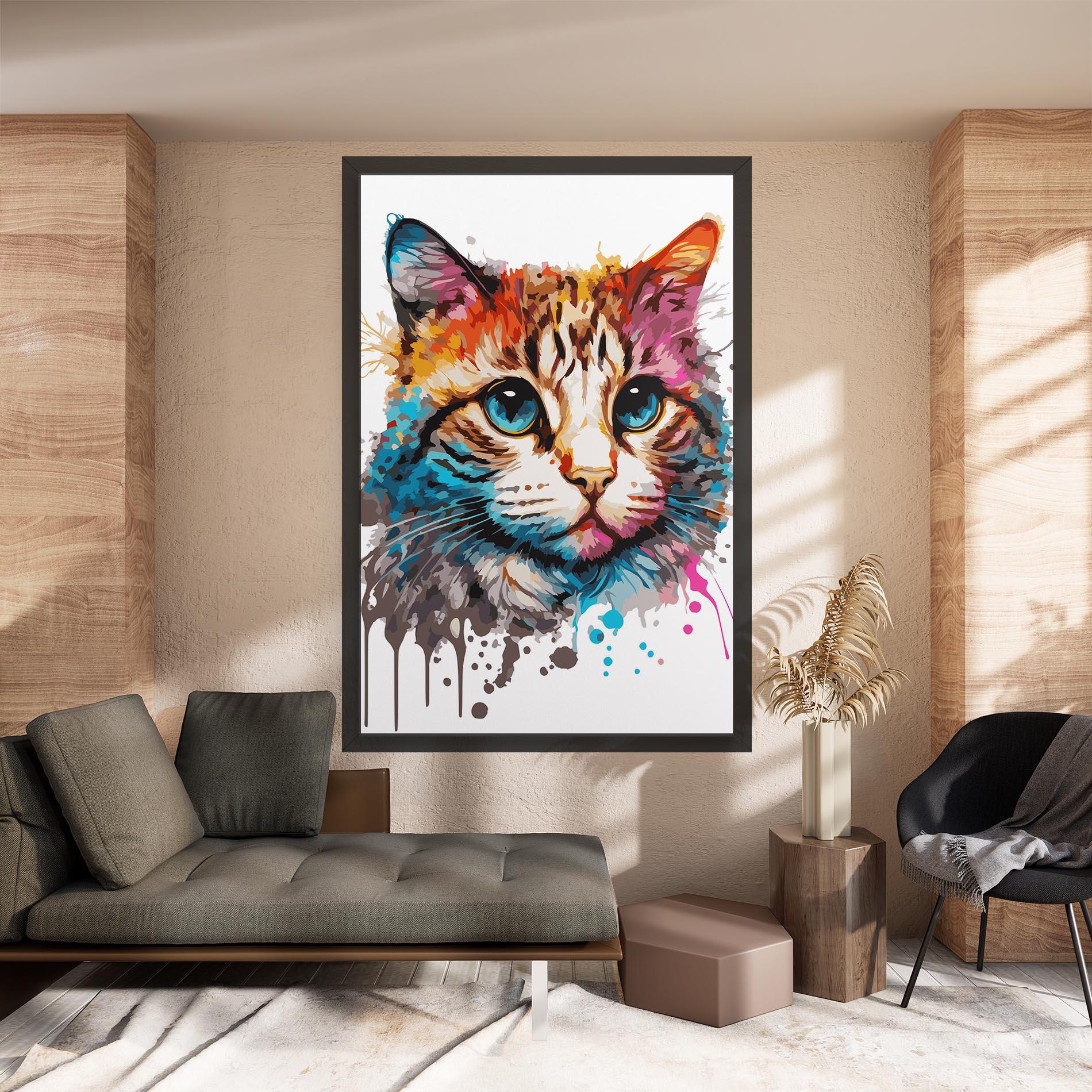 Tablou Canvas Blue Eyes Cat mockup 8