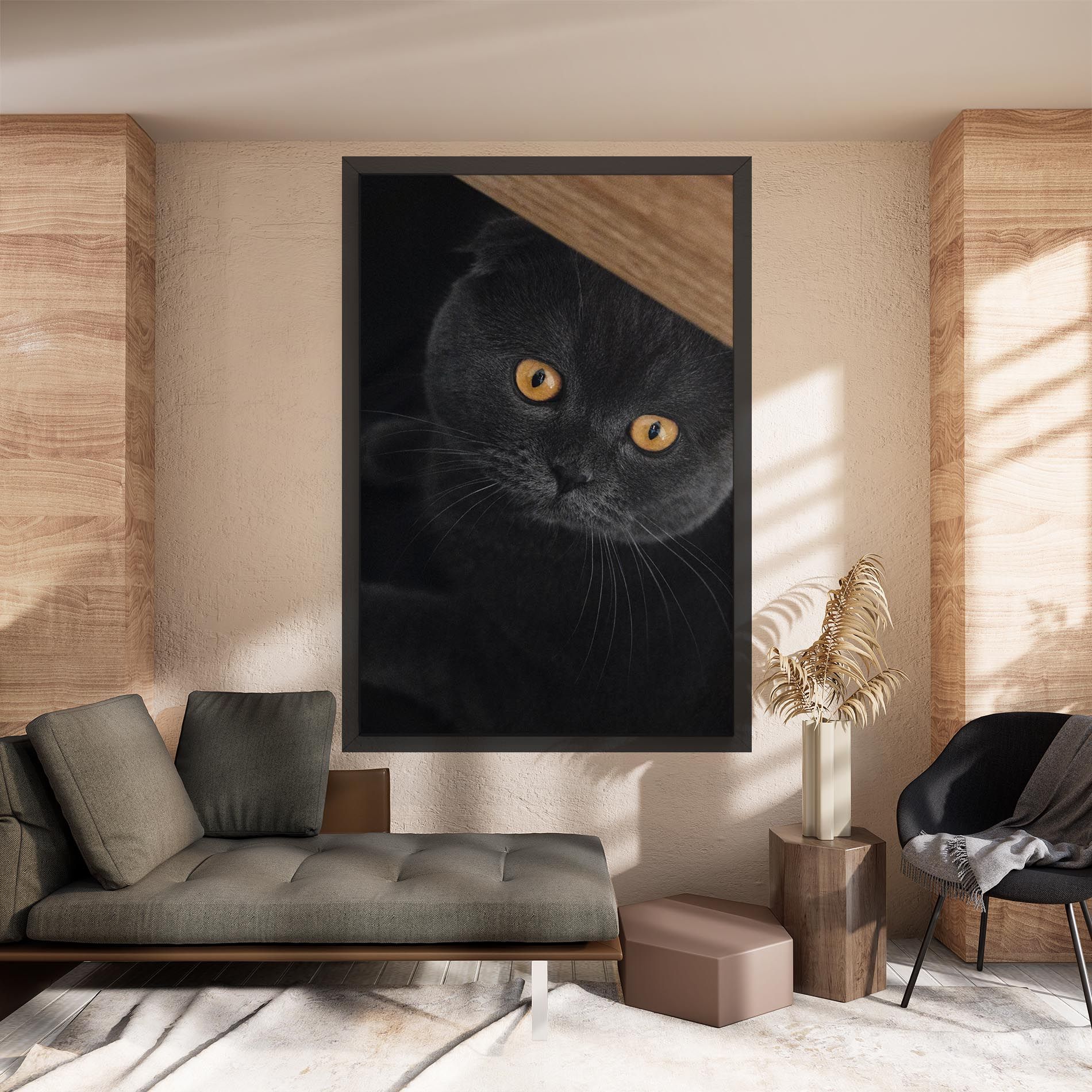 Grey Cat With Orange Eyes mockup 8