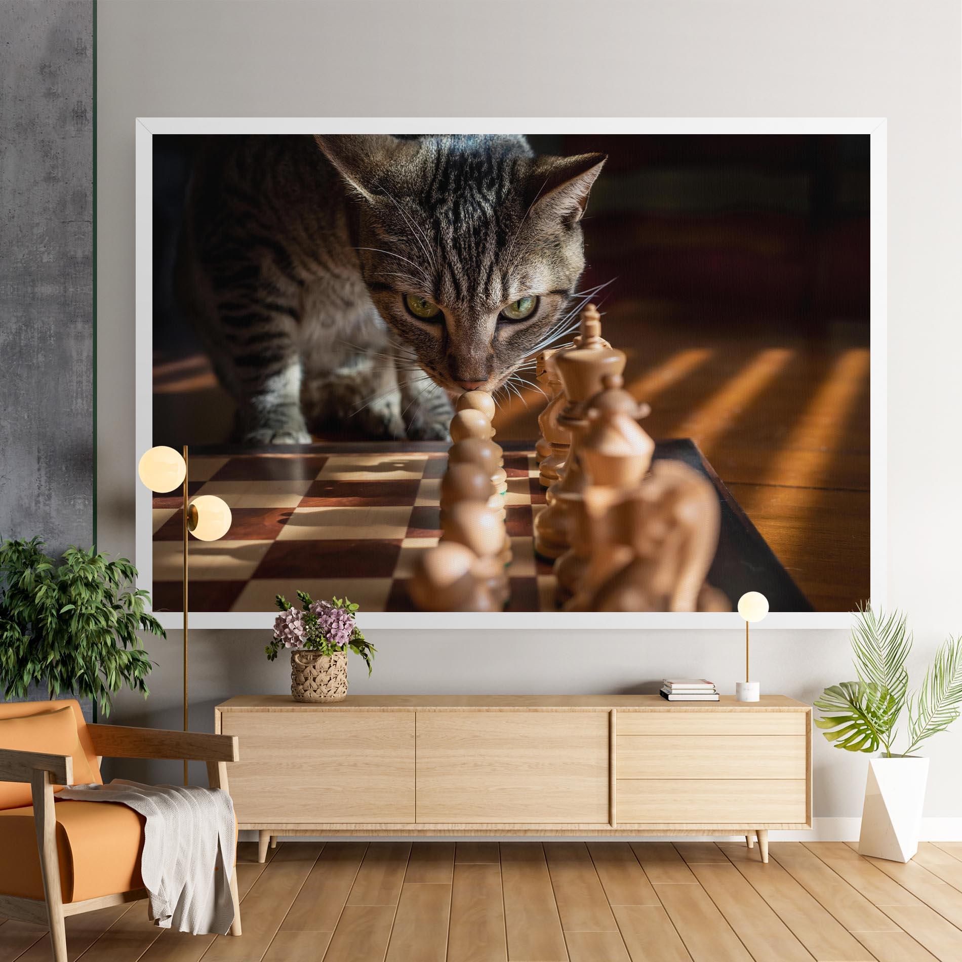 Tablou Canvas Chess Cat mockup 9