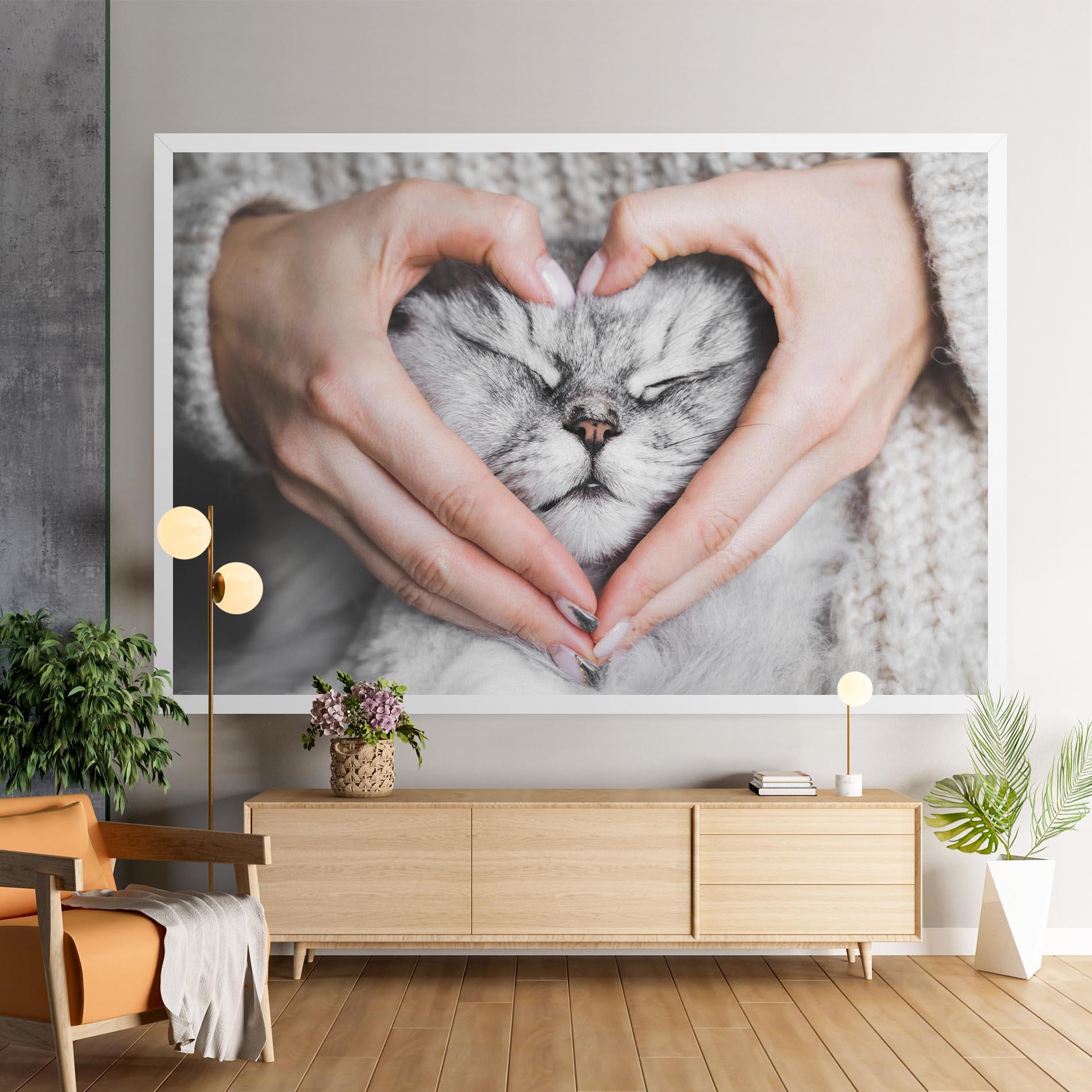 Tablou Canvas Lovely Cat mockup 9