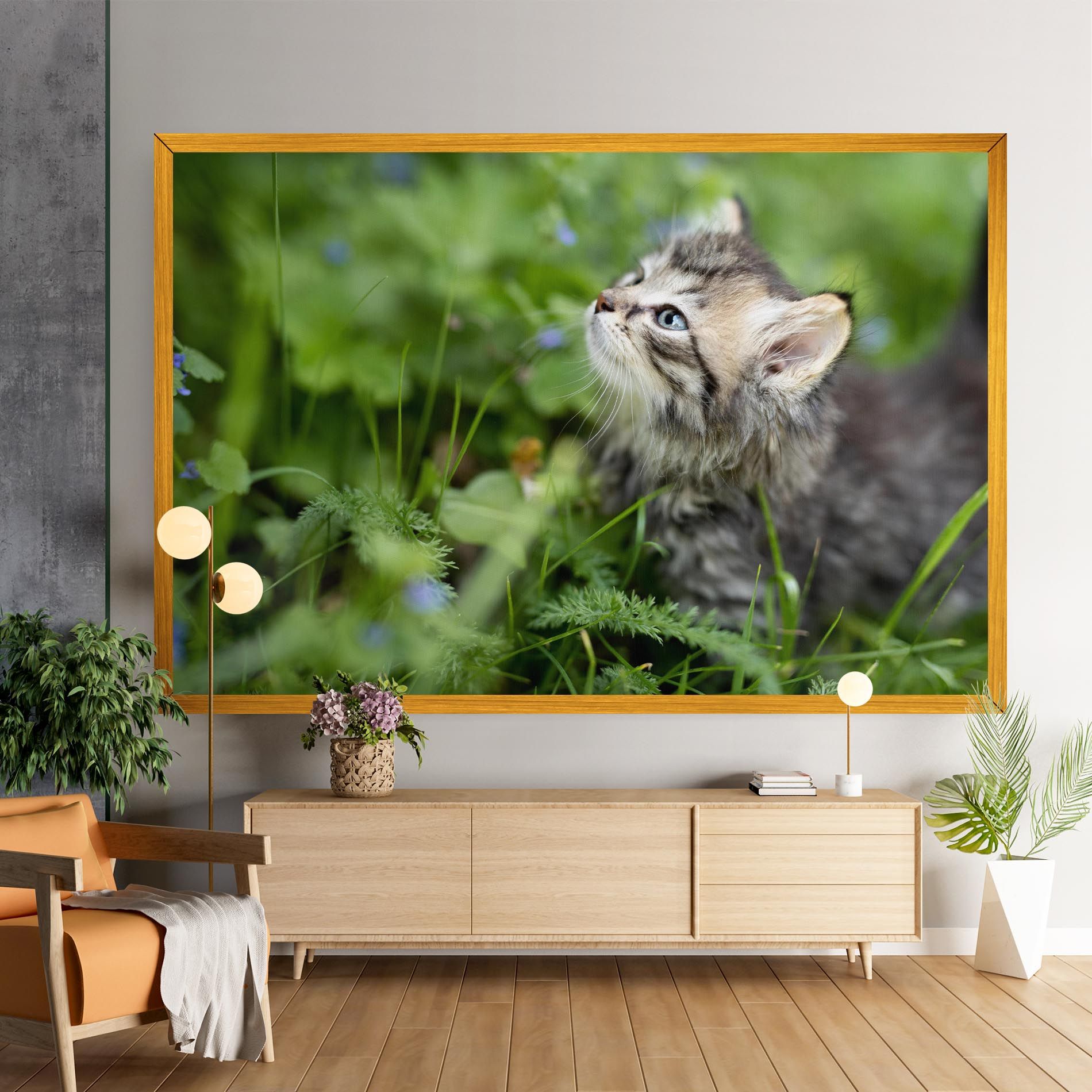 Brown Baby Cat mockup 9