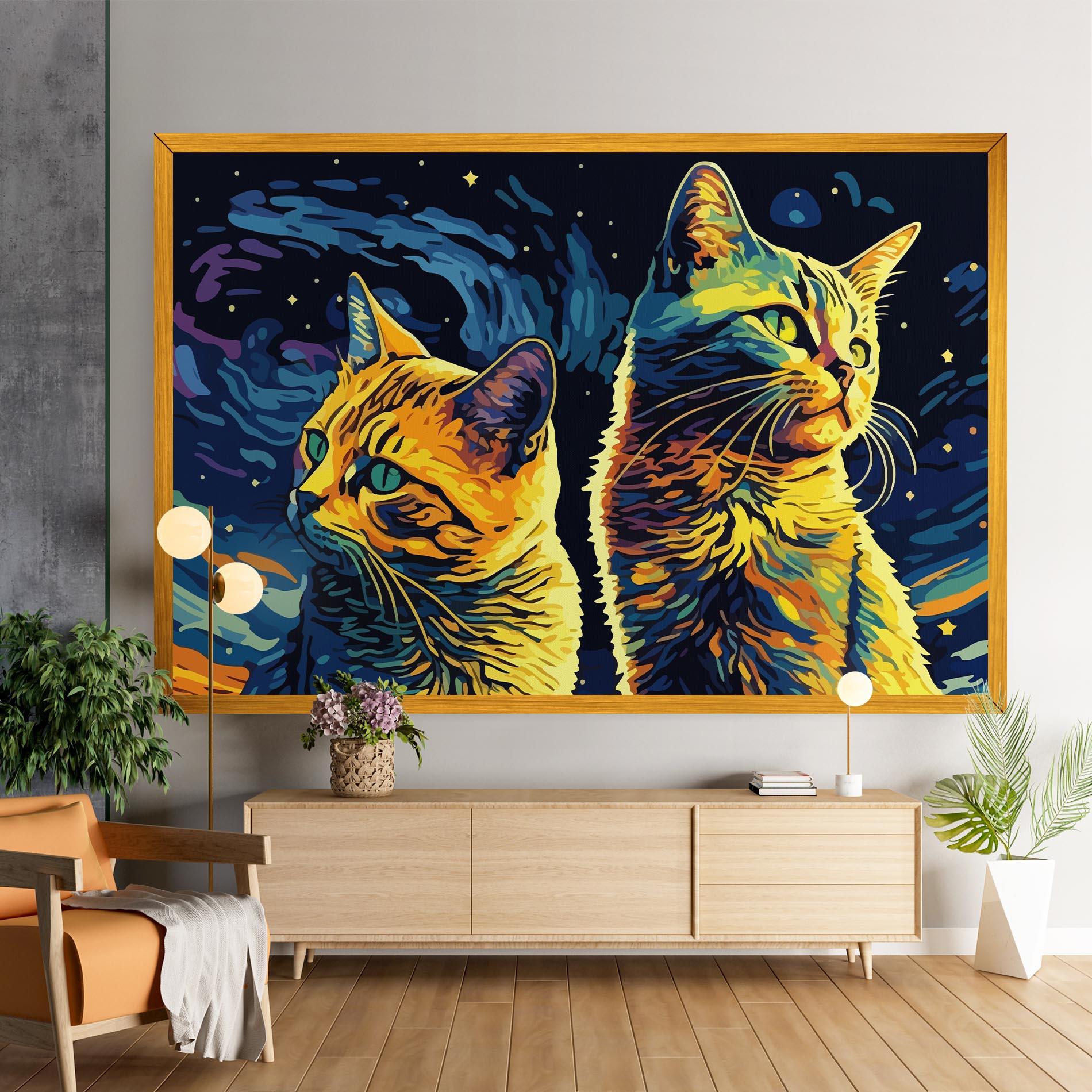 Tablou Canvas Cat Painting mockup 9