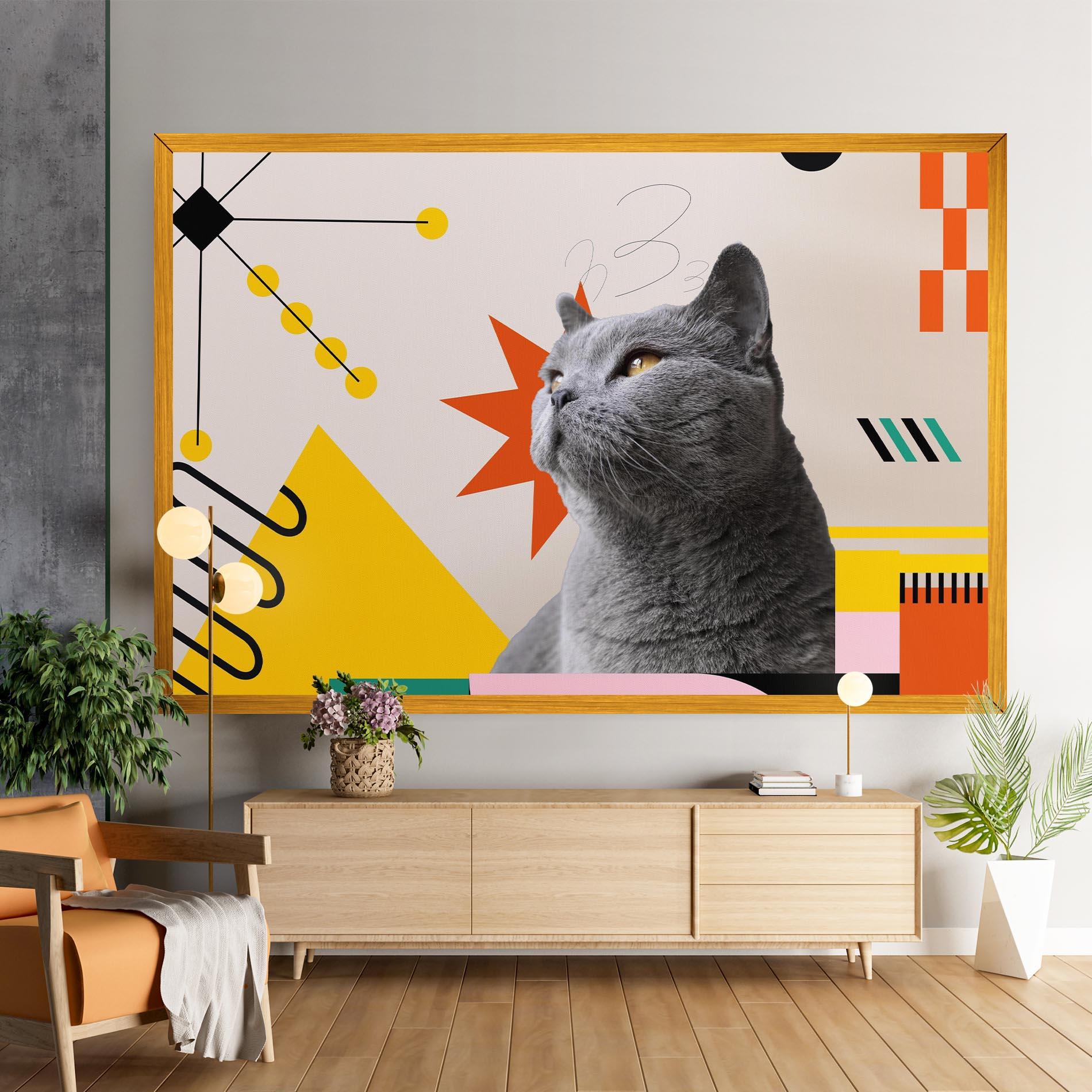 Tablou Canvas Colorful Graphic Cat mockup 9