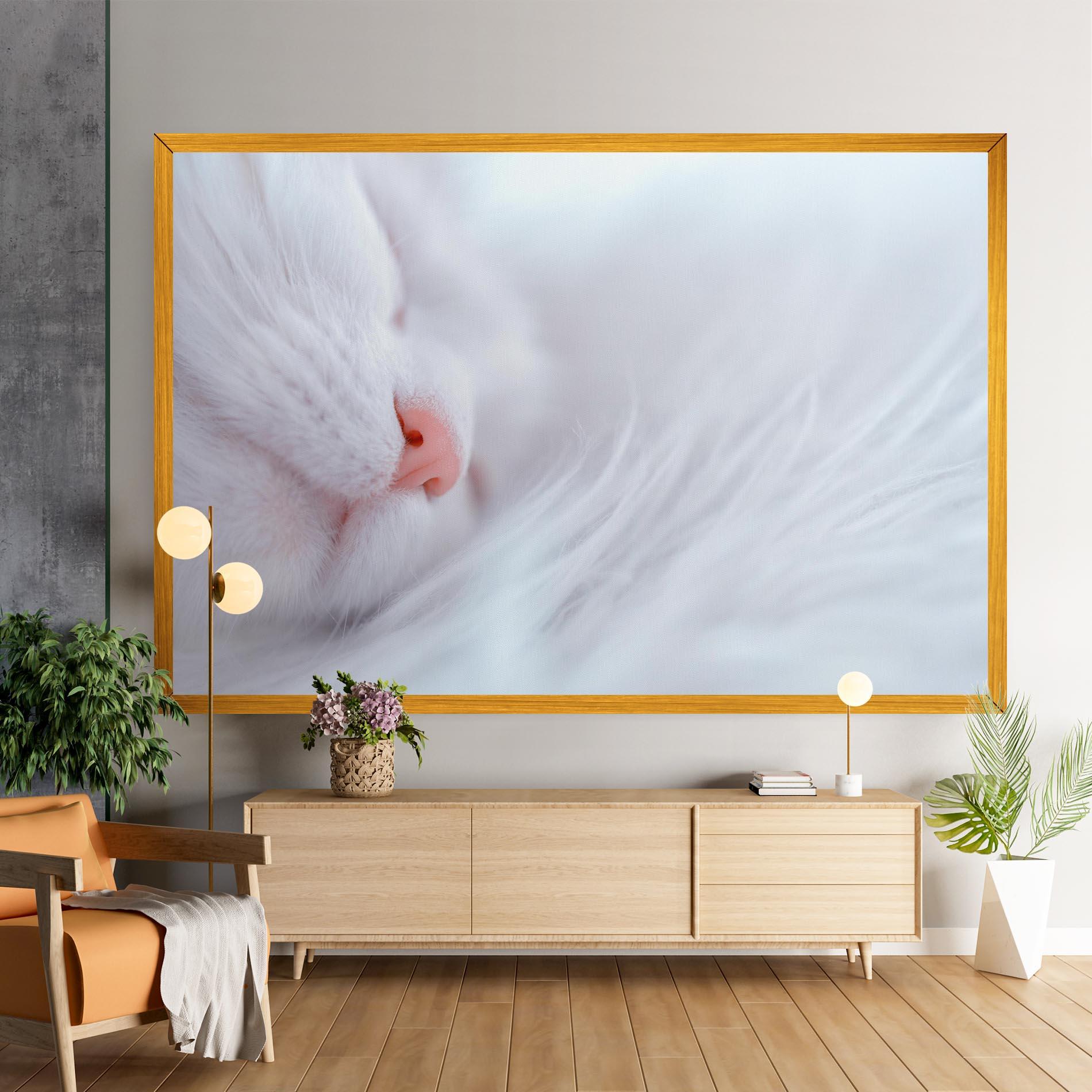 Tablou Canvas Dreamy White Cat mockup 9