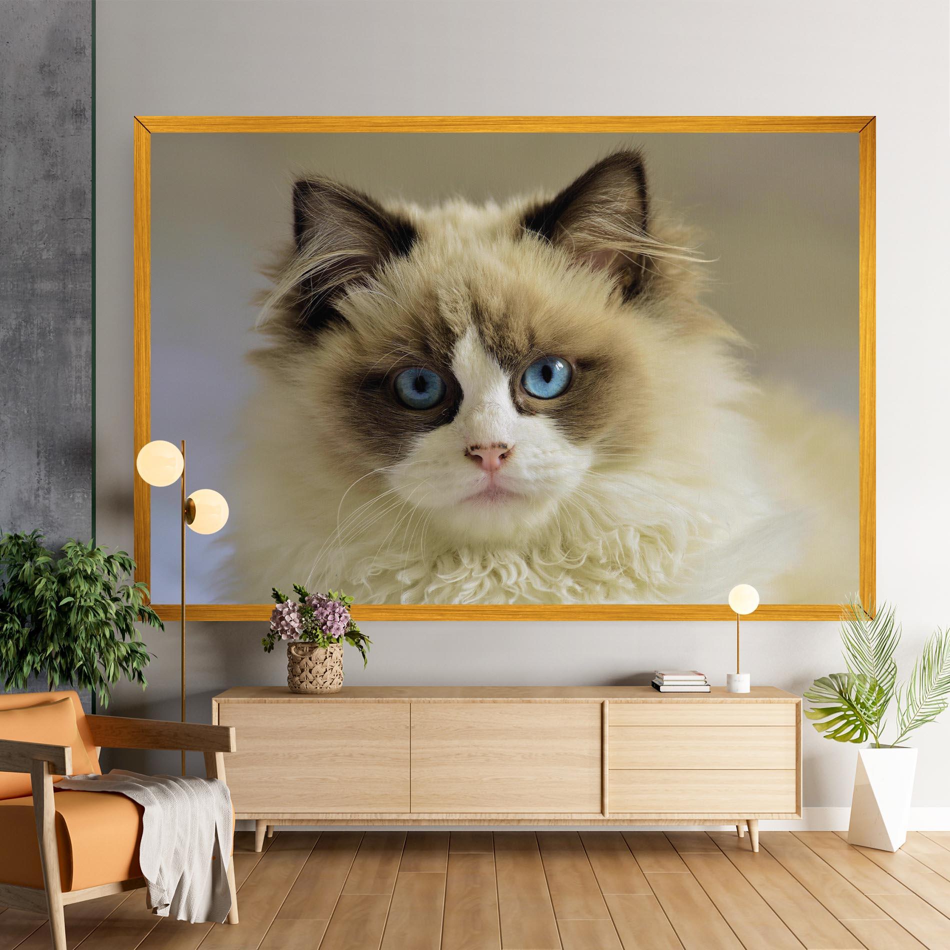 Tablou Canvas Interesting Blue Eyes Cat mockup 9