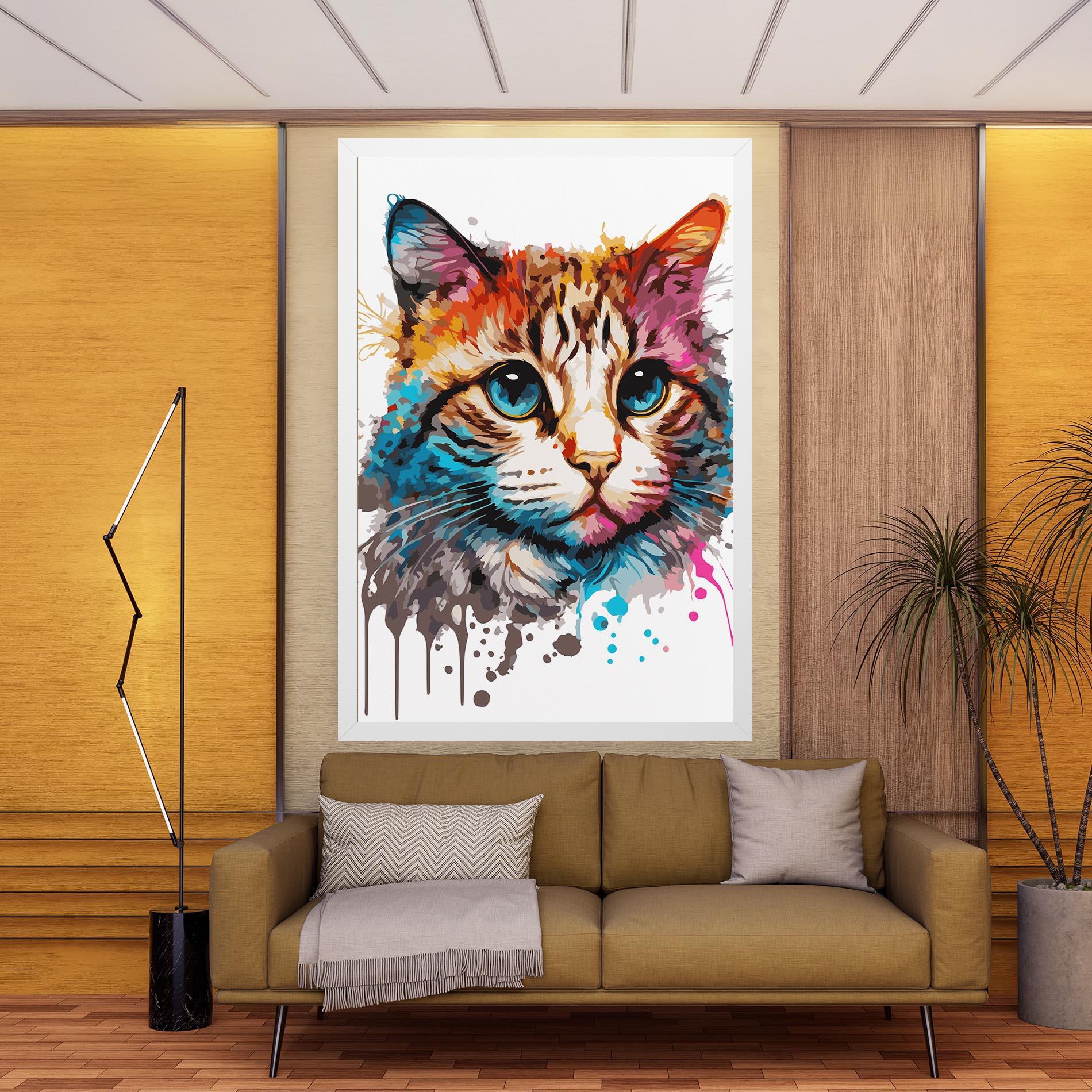 Tablou Canvas Blue Eyes Cat mockup 9
