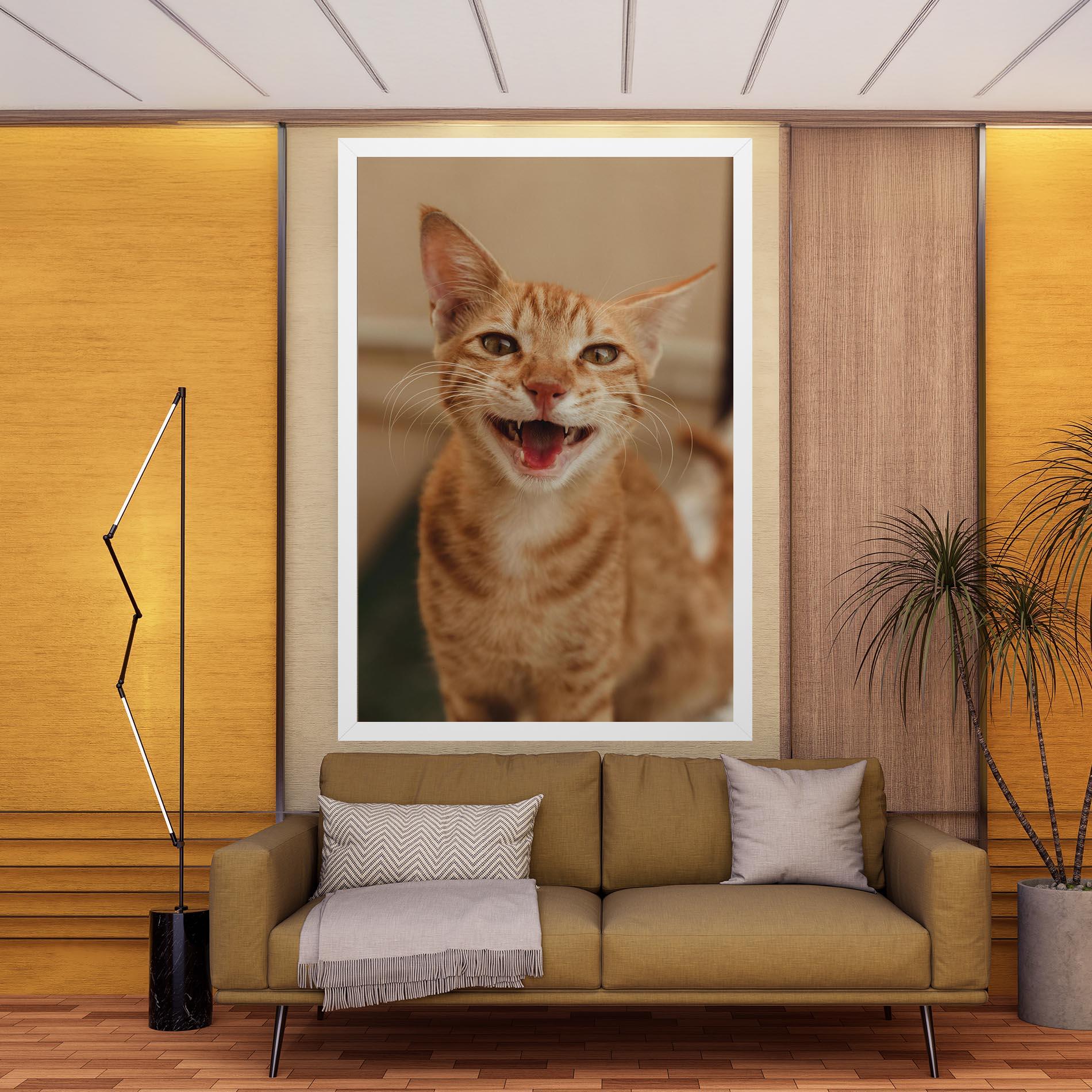 Tablou Canvas Orange Cat Smiling mockup 9