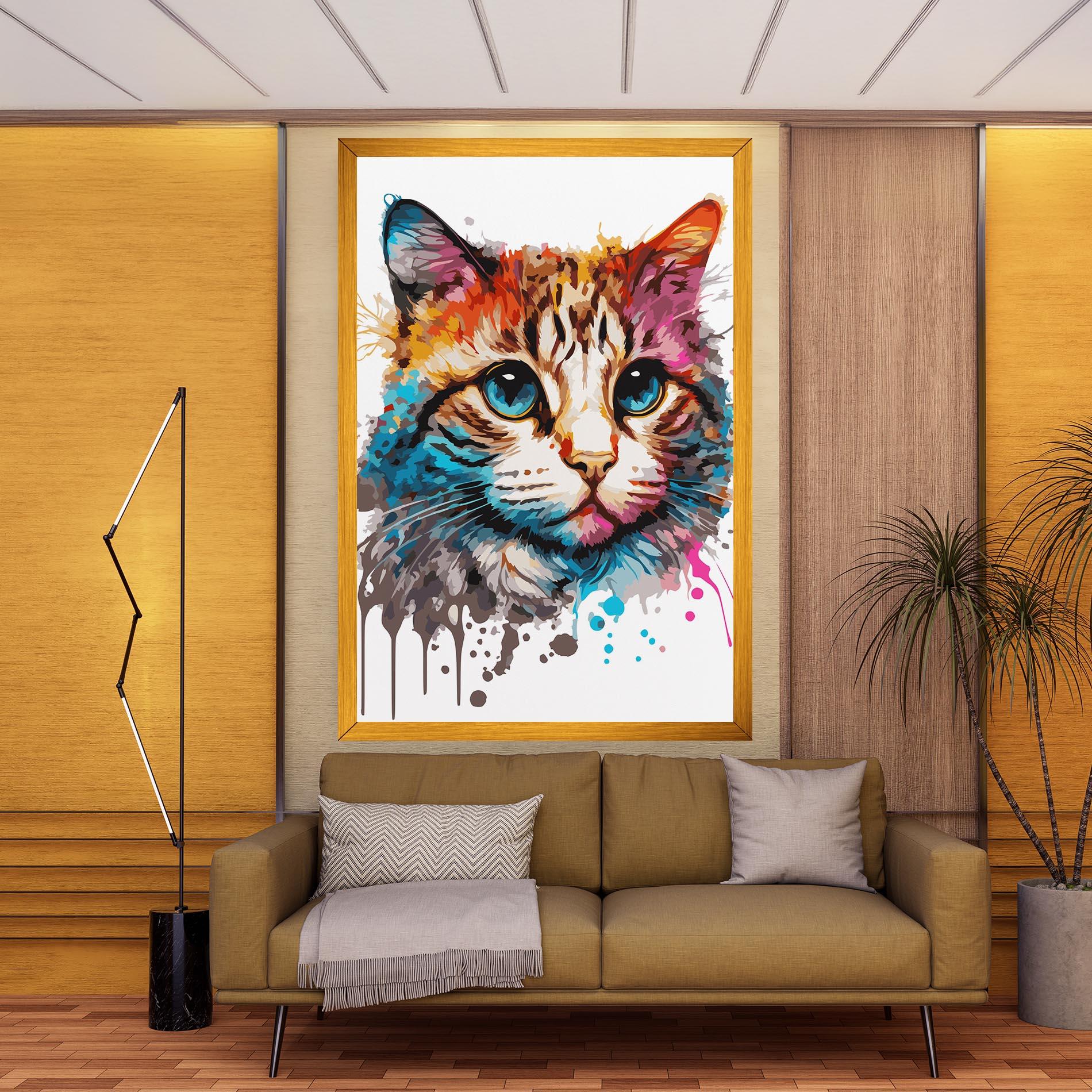 Tablou Canvas Blue Eyes Cat mockup 9