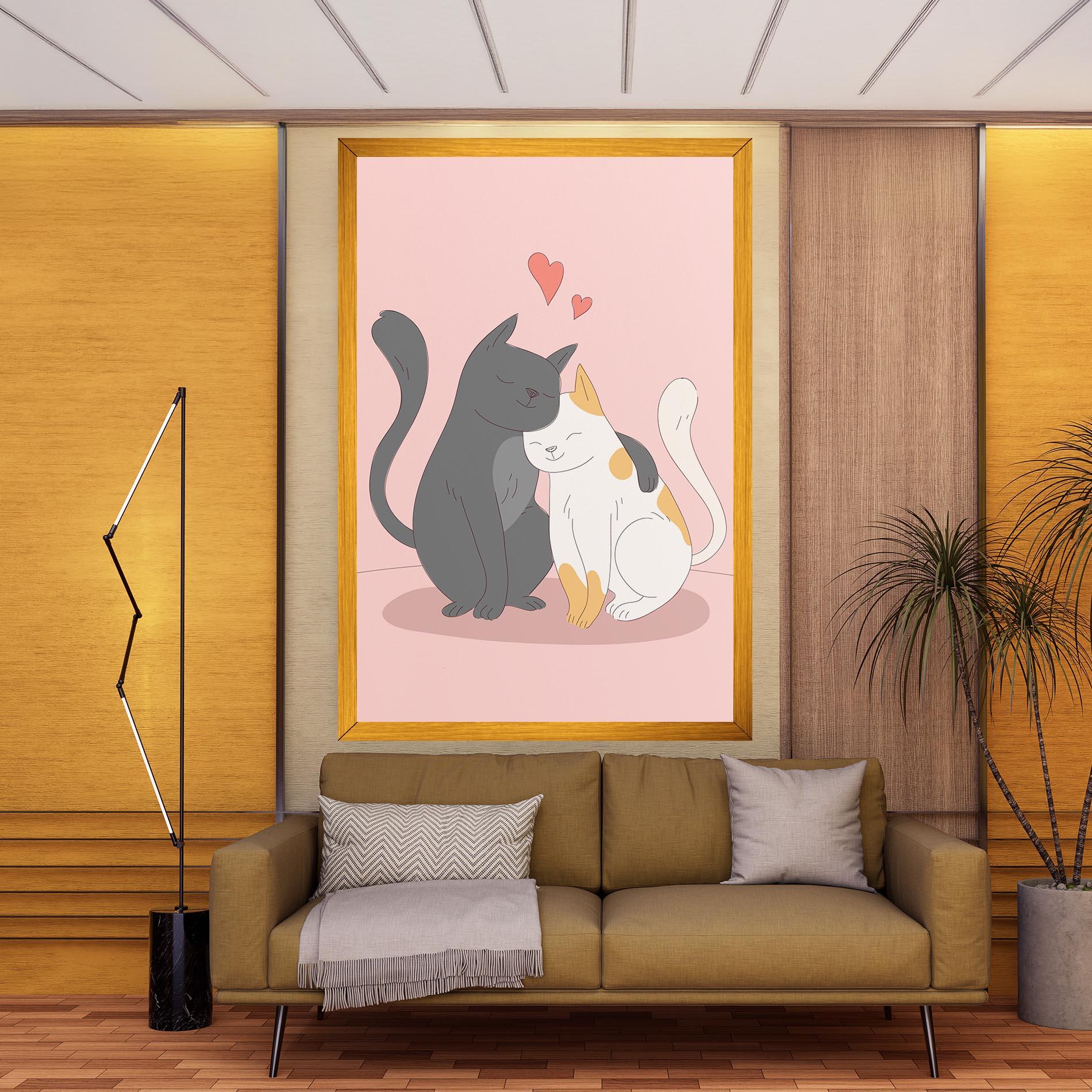 Tablou Canvas Lover Cats mockup 9