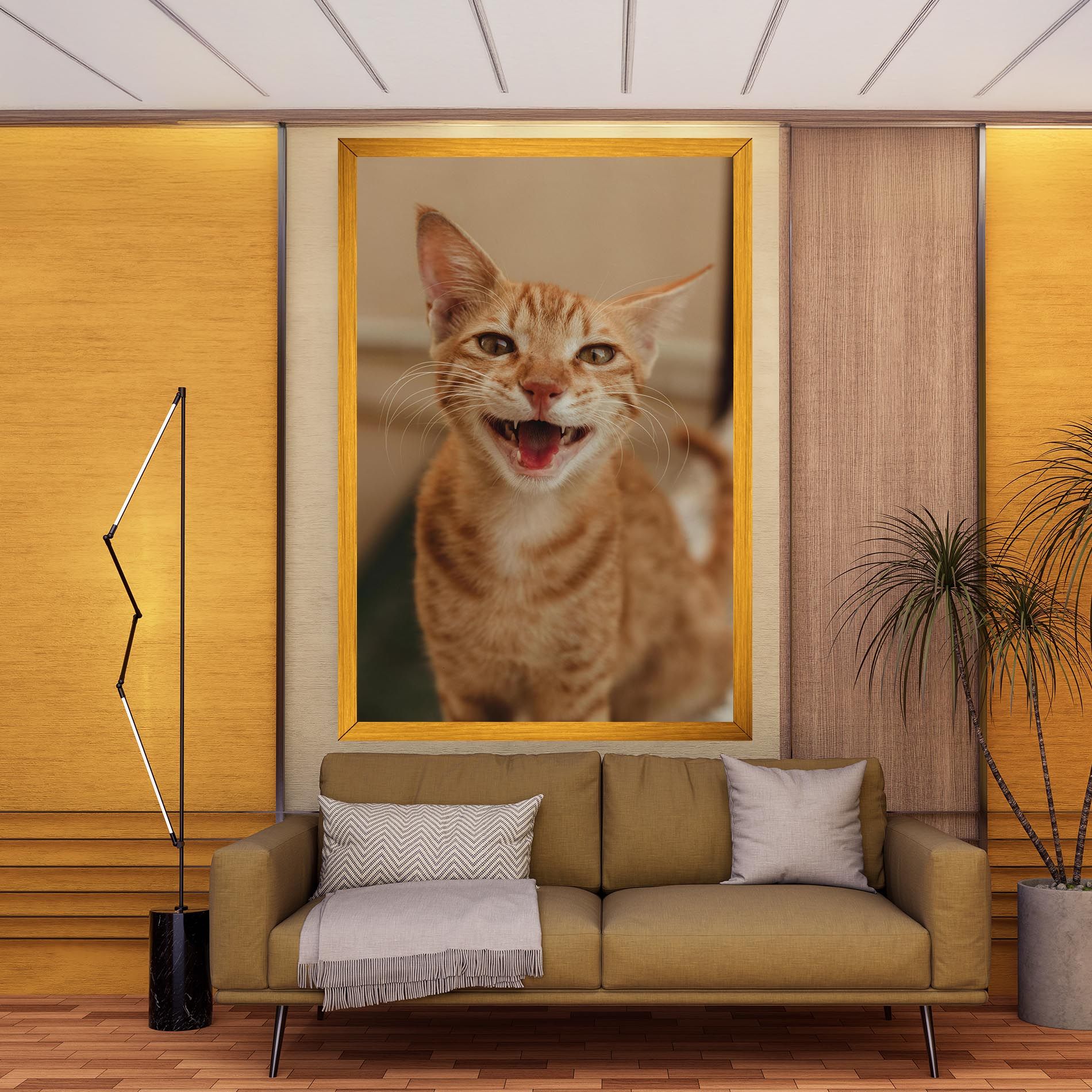 Orange Cat Smiling mockup 9