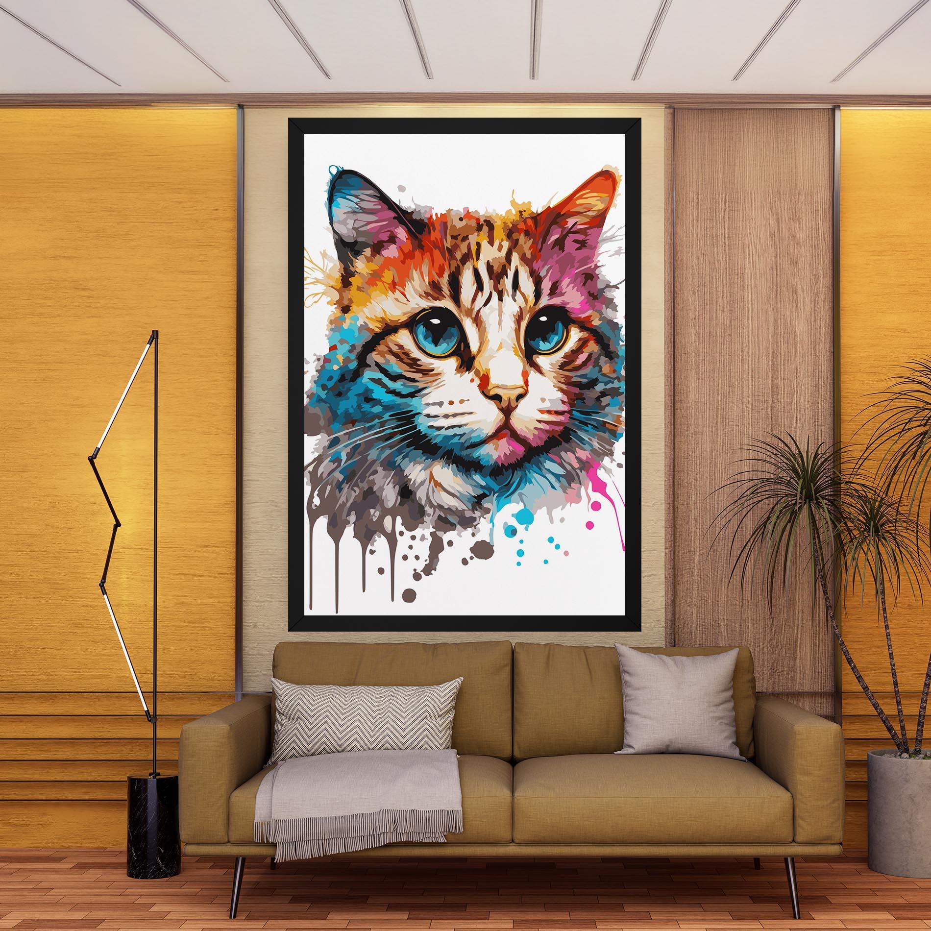 Tablou Canvas Blue Eyes Cat mockup 9