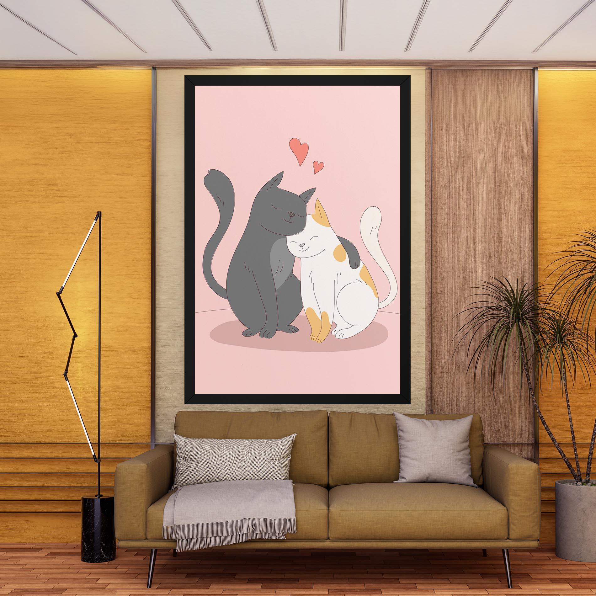 Tablou Canvas Lover Cats mockup 9