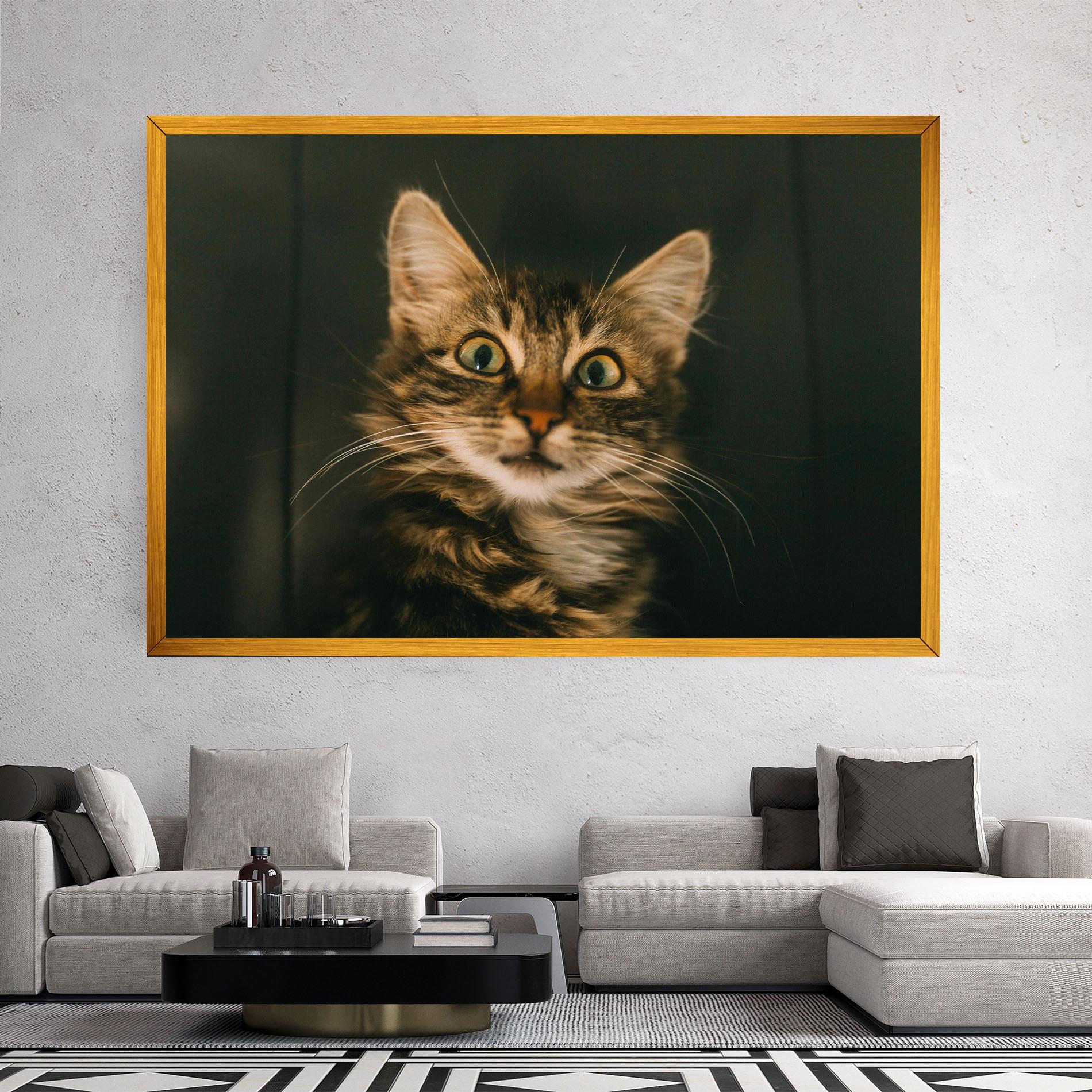 Tablou Canvas Amazed Cat mockup 2