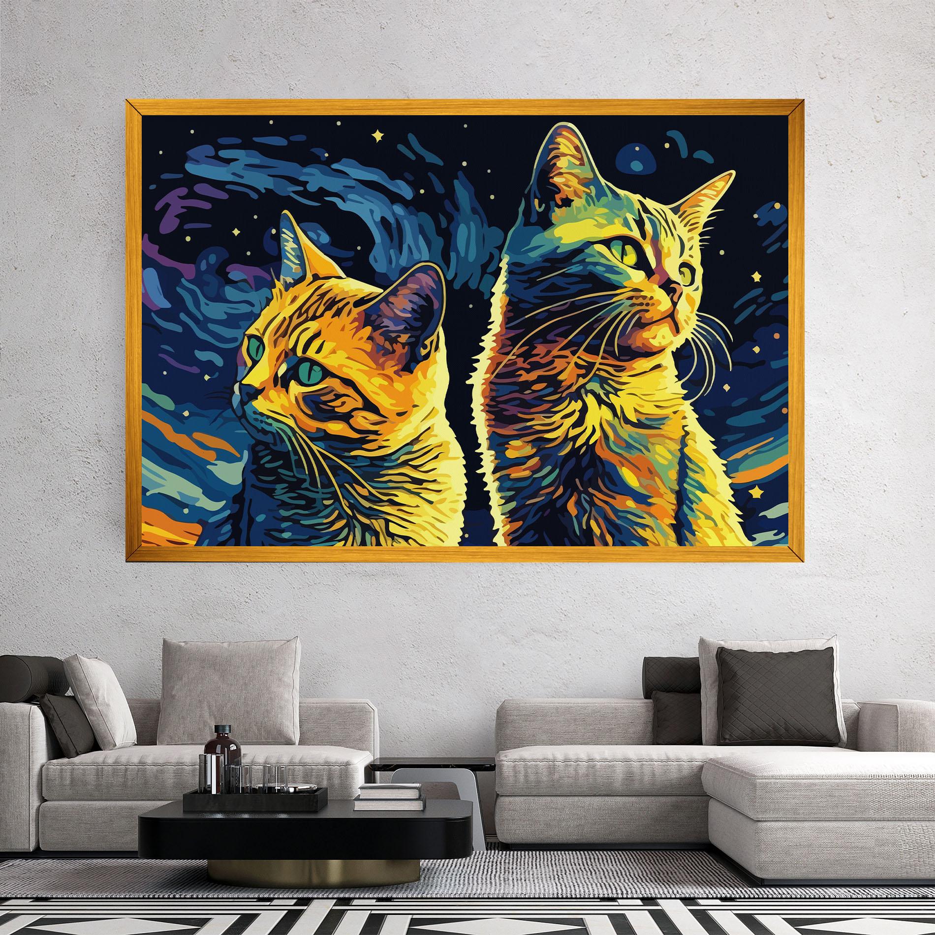 Tablou Canvas Cat Painting mockup 2