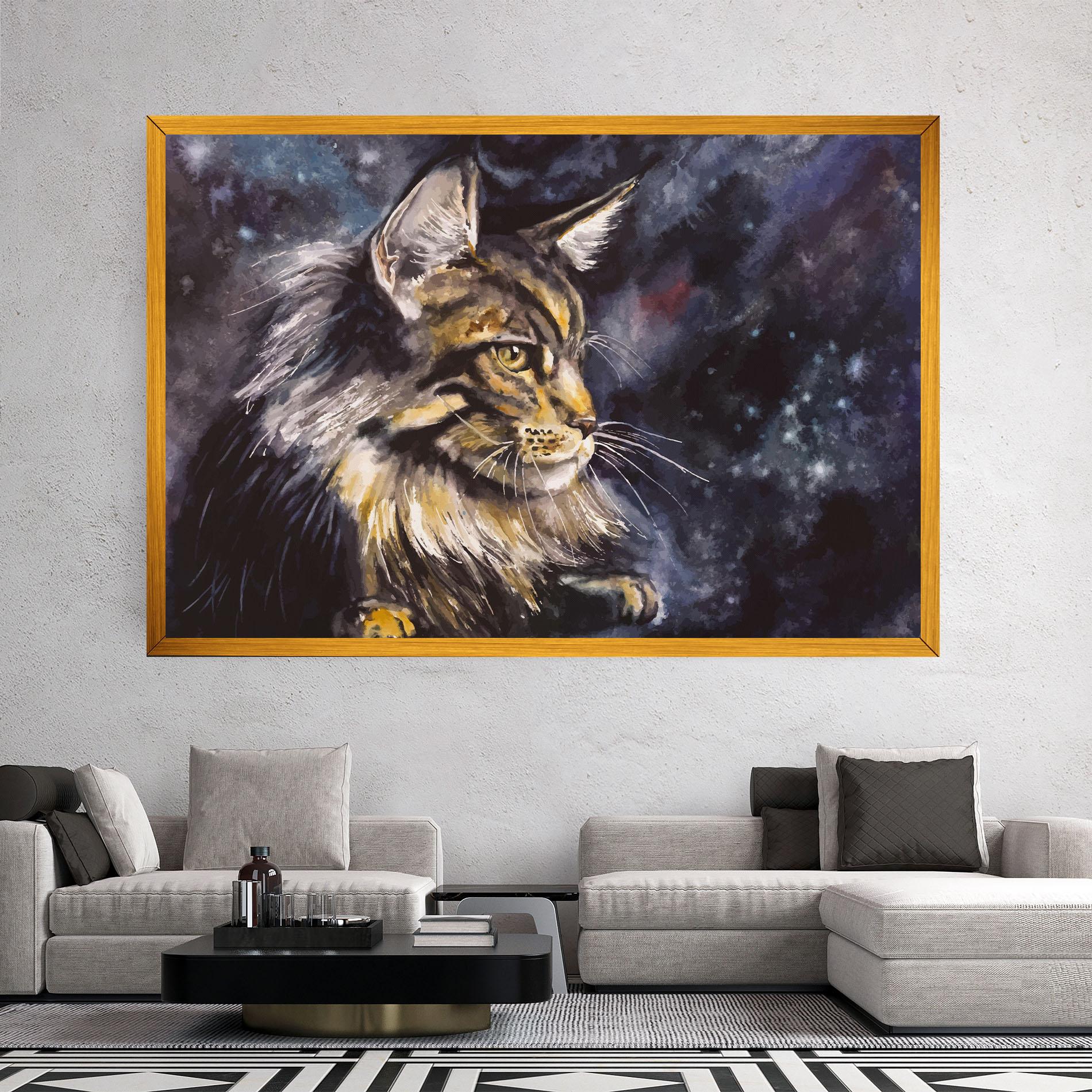 Tablou Canvas Cat Watercolor Art mockup 2