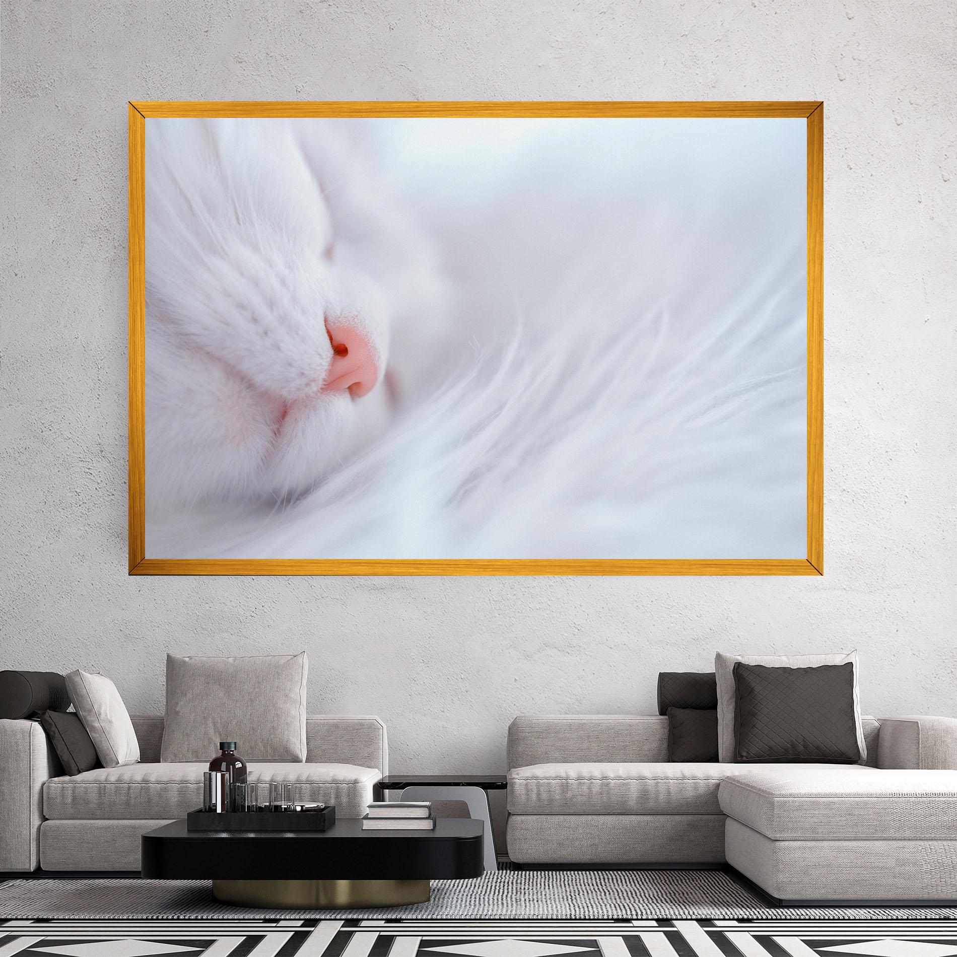 Tablou Canvas Dreamy White Cat mockup 2
