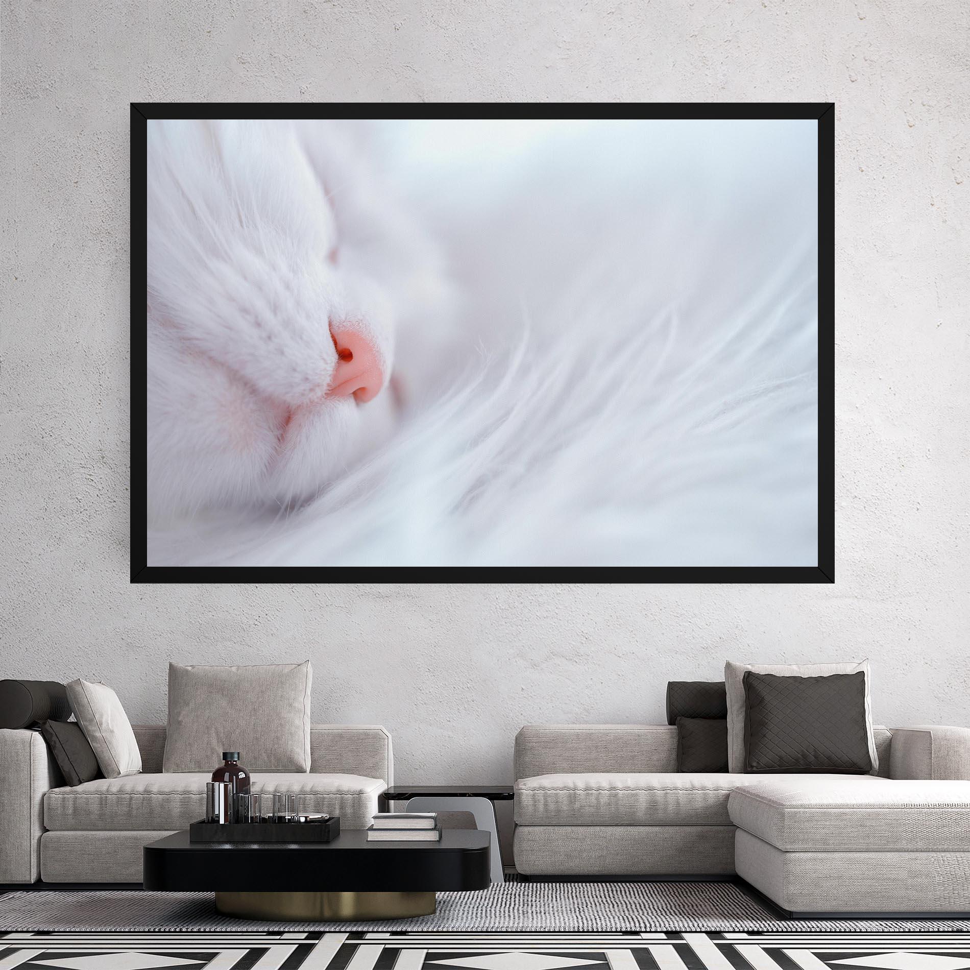Tablou Canvas Dreamy White Cat mockup 2