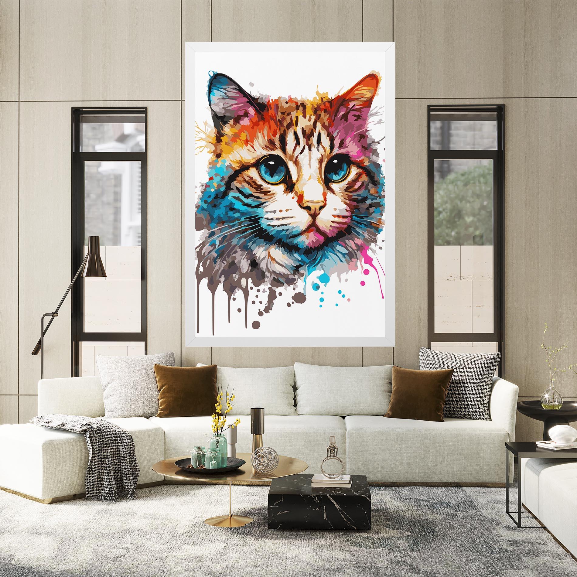 Tablou Canvas Blue Eyes Cat mockup 2
