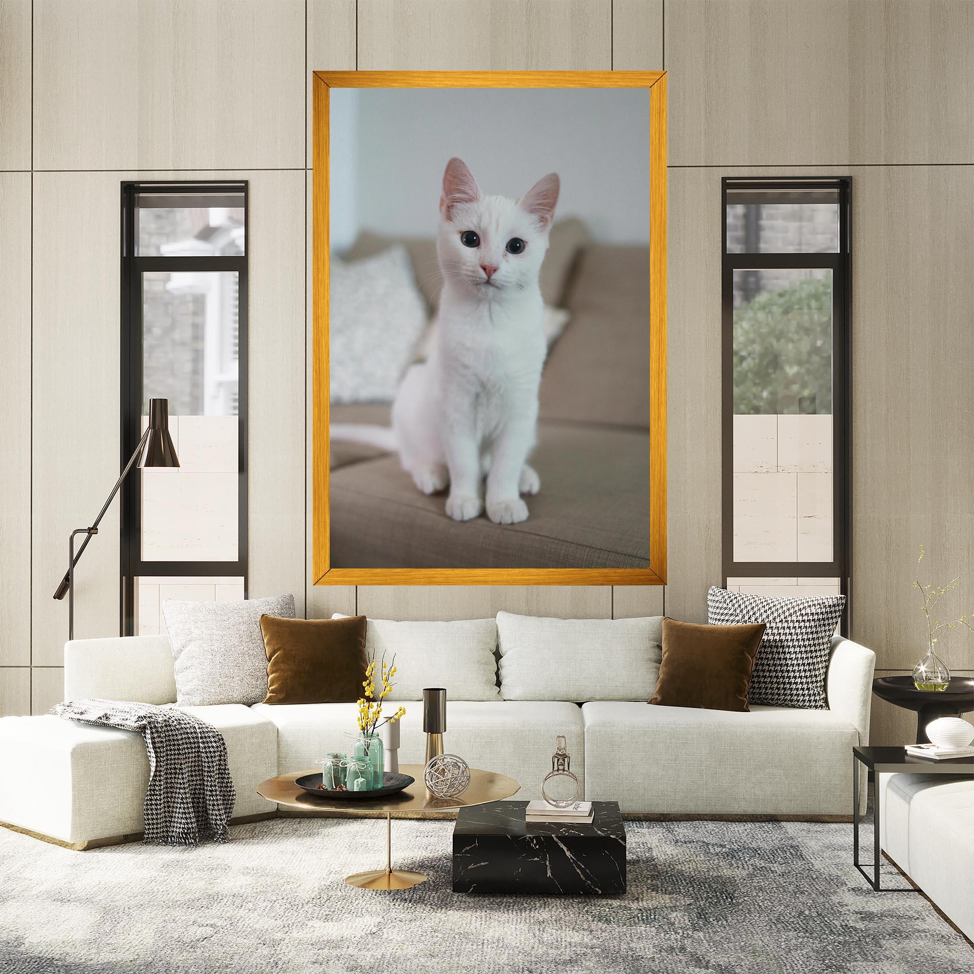 Tablou Canvas Beautiful White Cat mockup 2