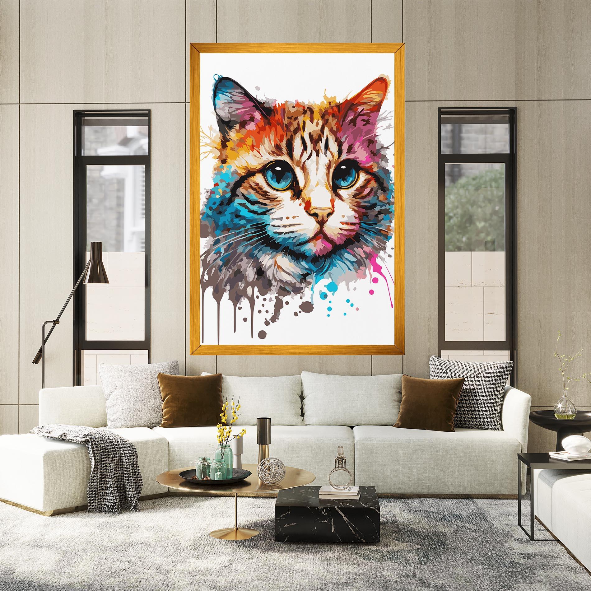 Tablou Canvas Blue Eyes Cat mockup 2