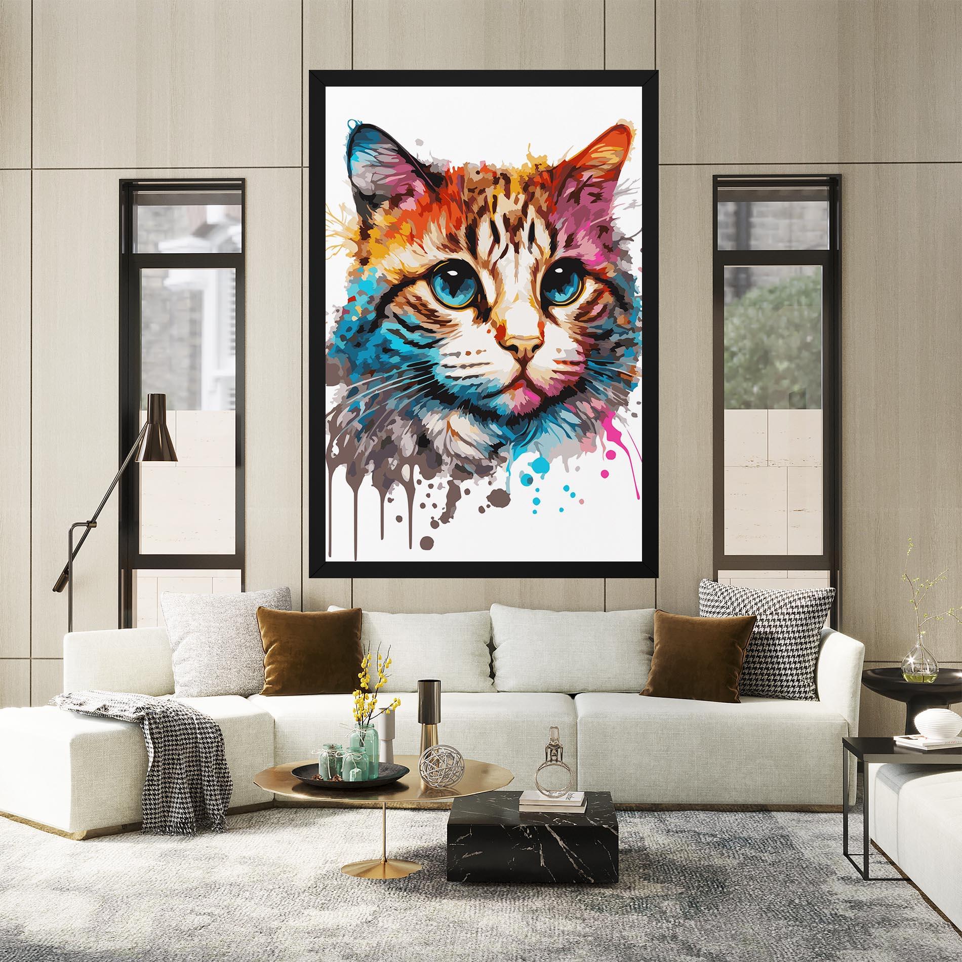 Tablou Canvas Blue Eyes Cat mockup 2