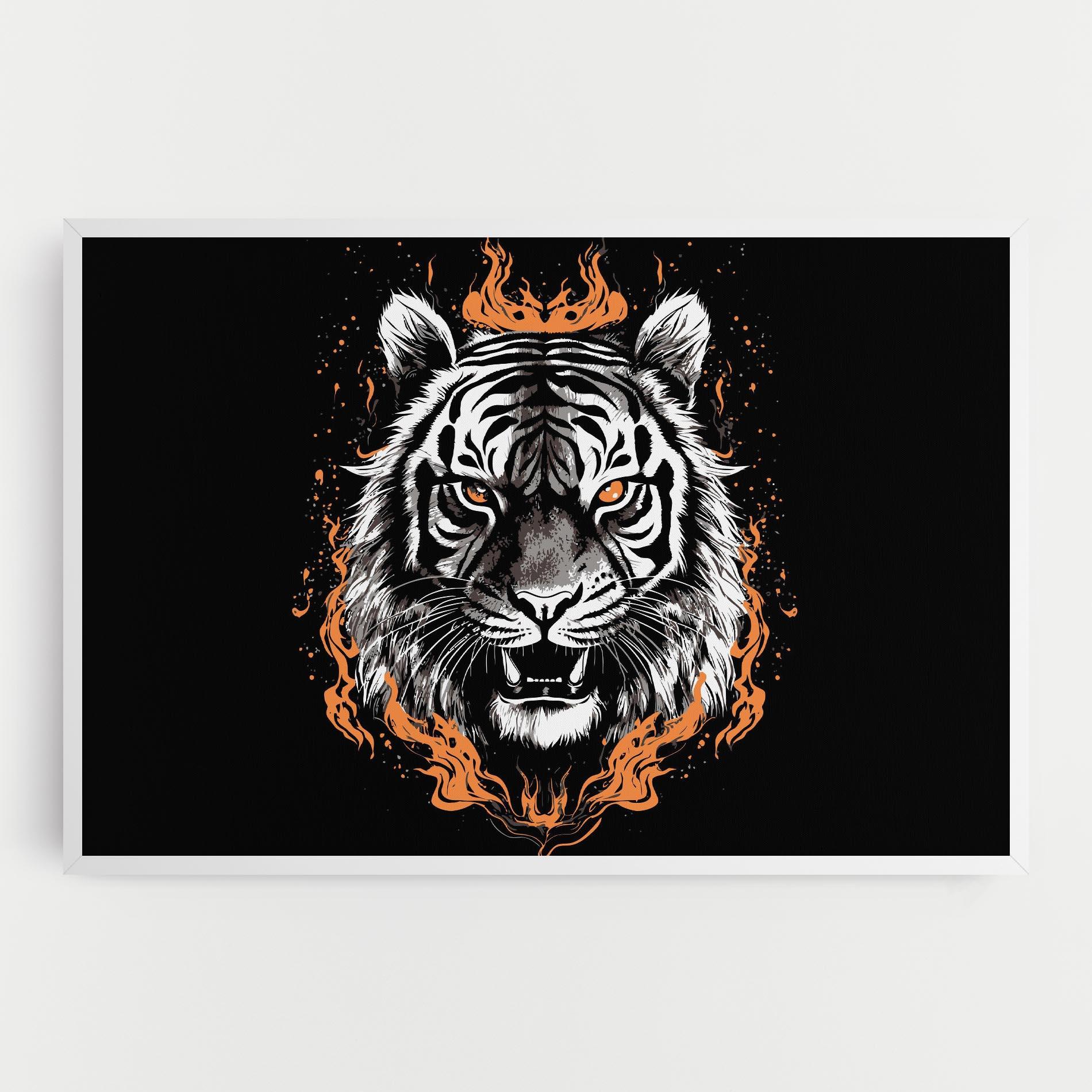 Tablou Canvas Fire Tiger mockup 0