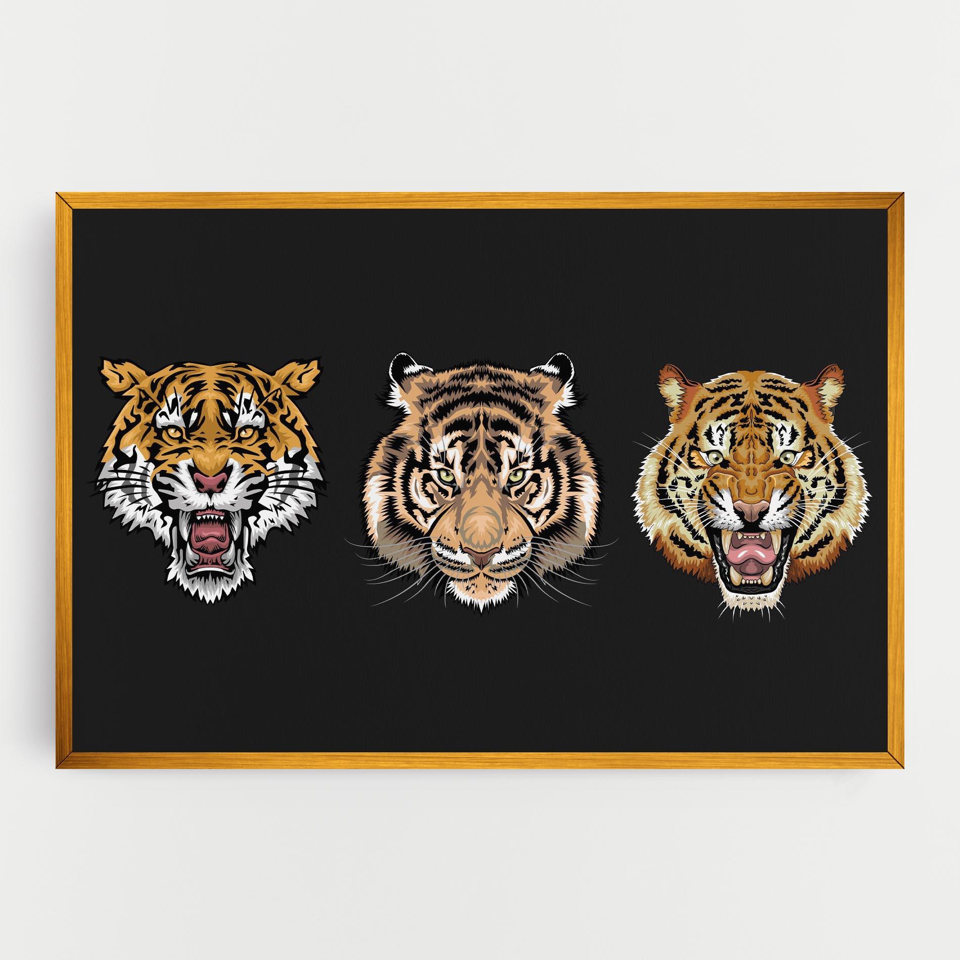 Tablou Canvas 3 Tigers mockup 0