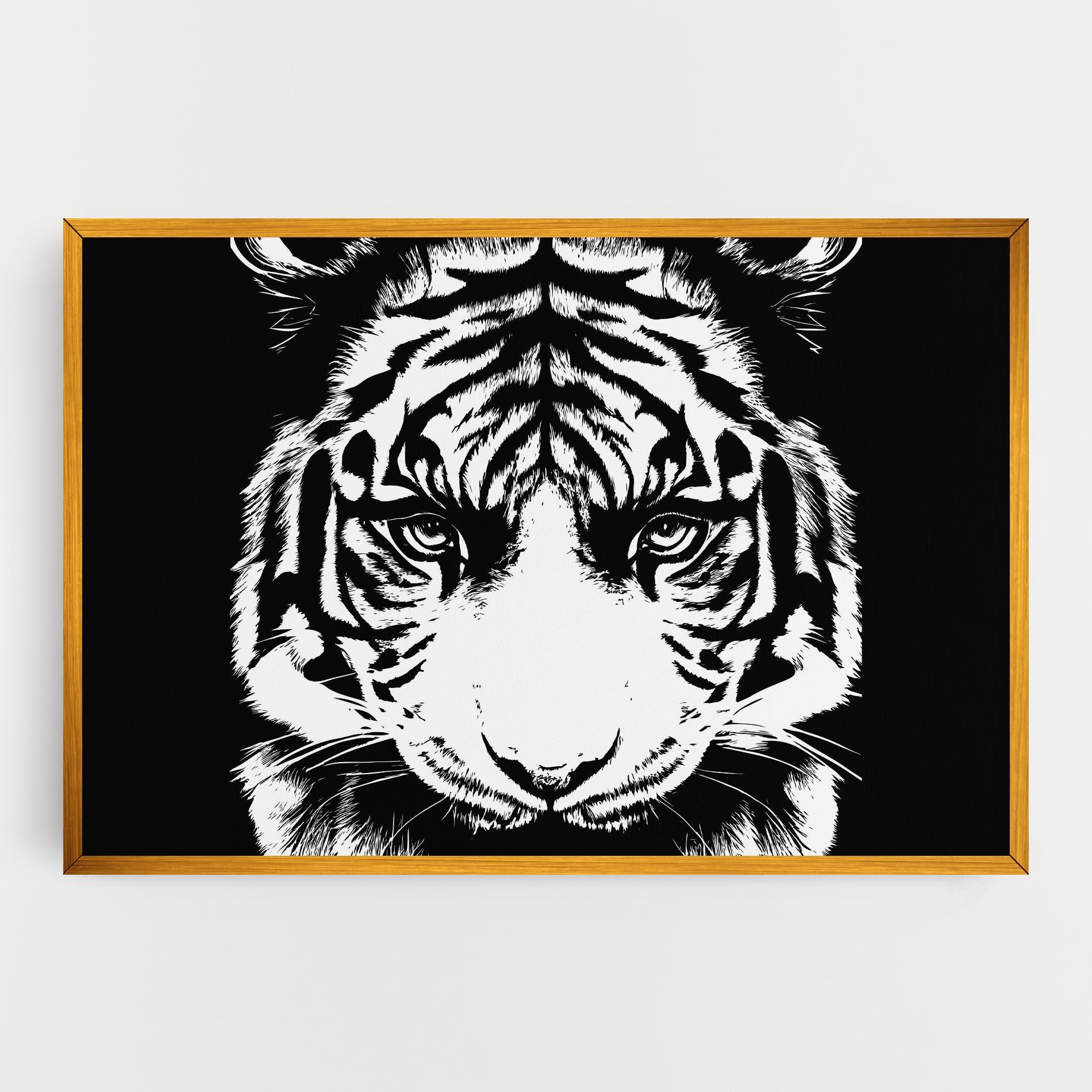 Tablou Canvas Big Eyes Tiger mockup 0