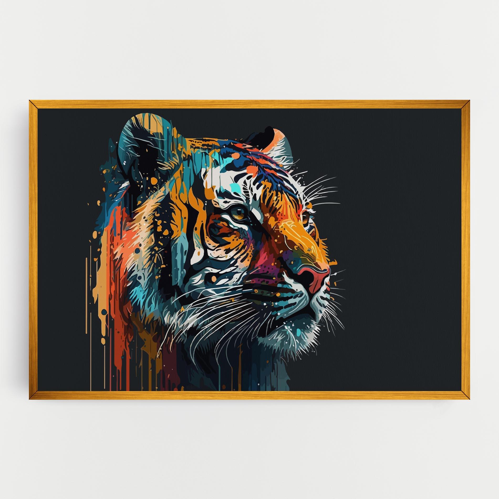 Tablou Canvas Color Mix Tiger mockup 0
