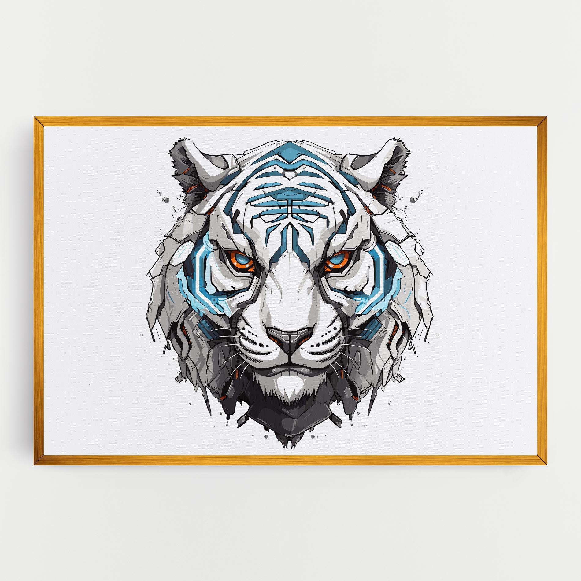 Tablou Canvas Cyborg Tiger mockup 0