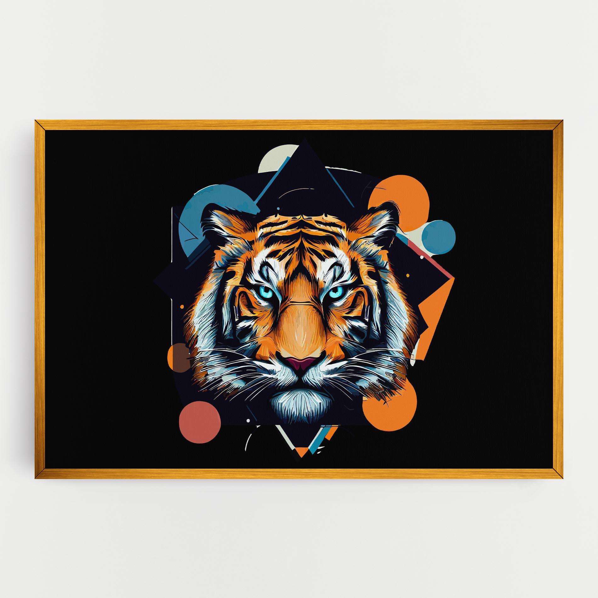 Tablou Canvas Geometric Tiger mockup 0