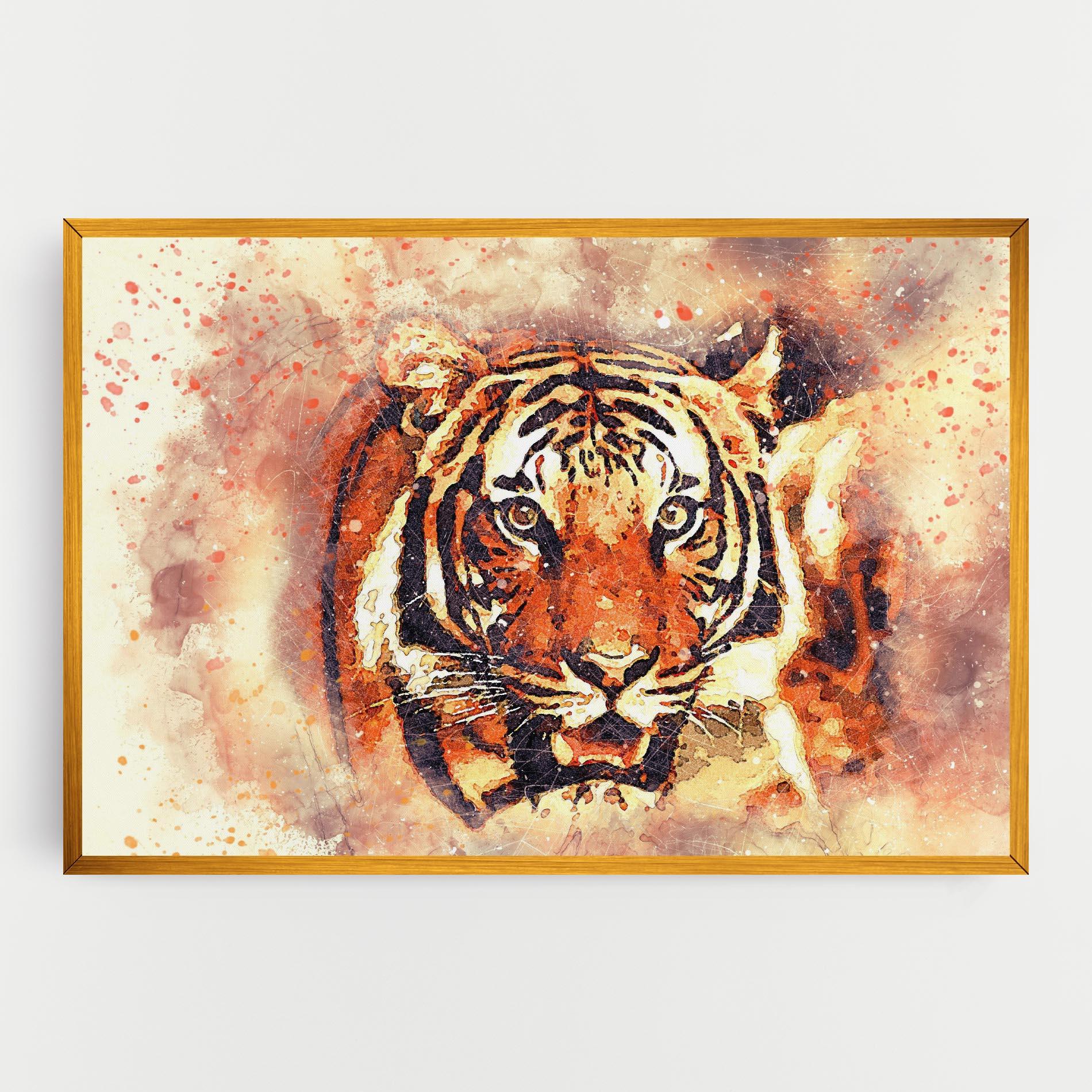 Tablou Canvas Tiger Colors mockup 0