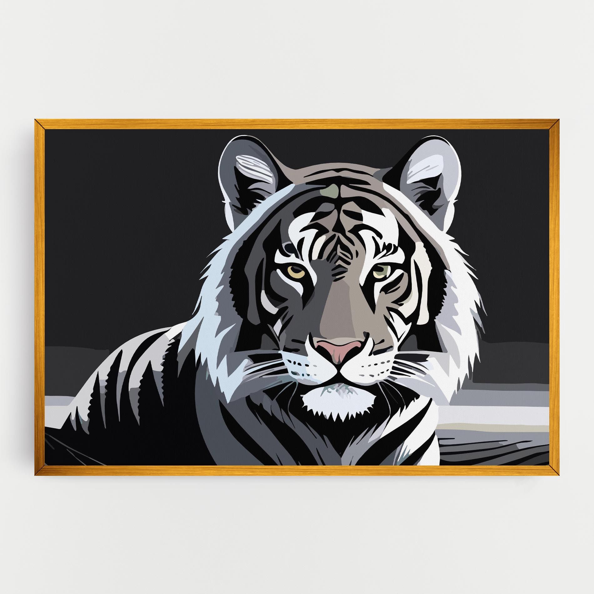 White Grey Tiger mockup 0