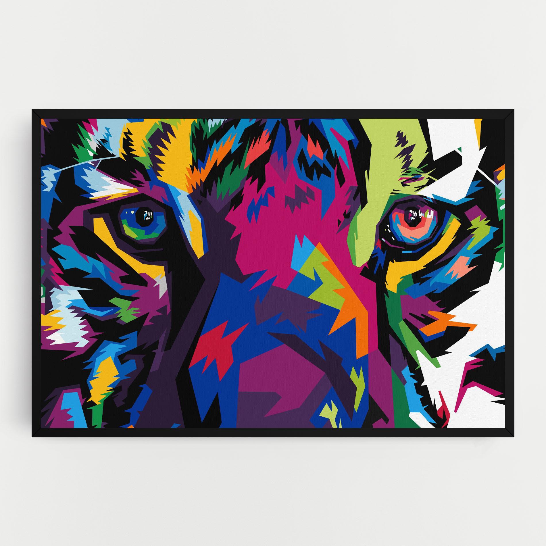 Tablou Canvas Colourul Tiger Eyes mockup 0