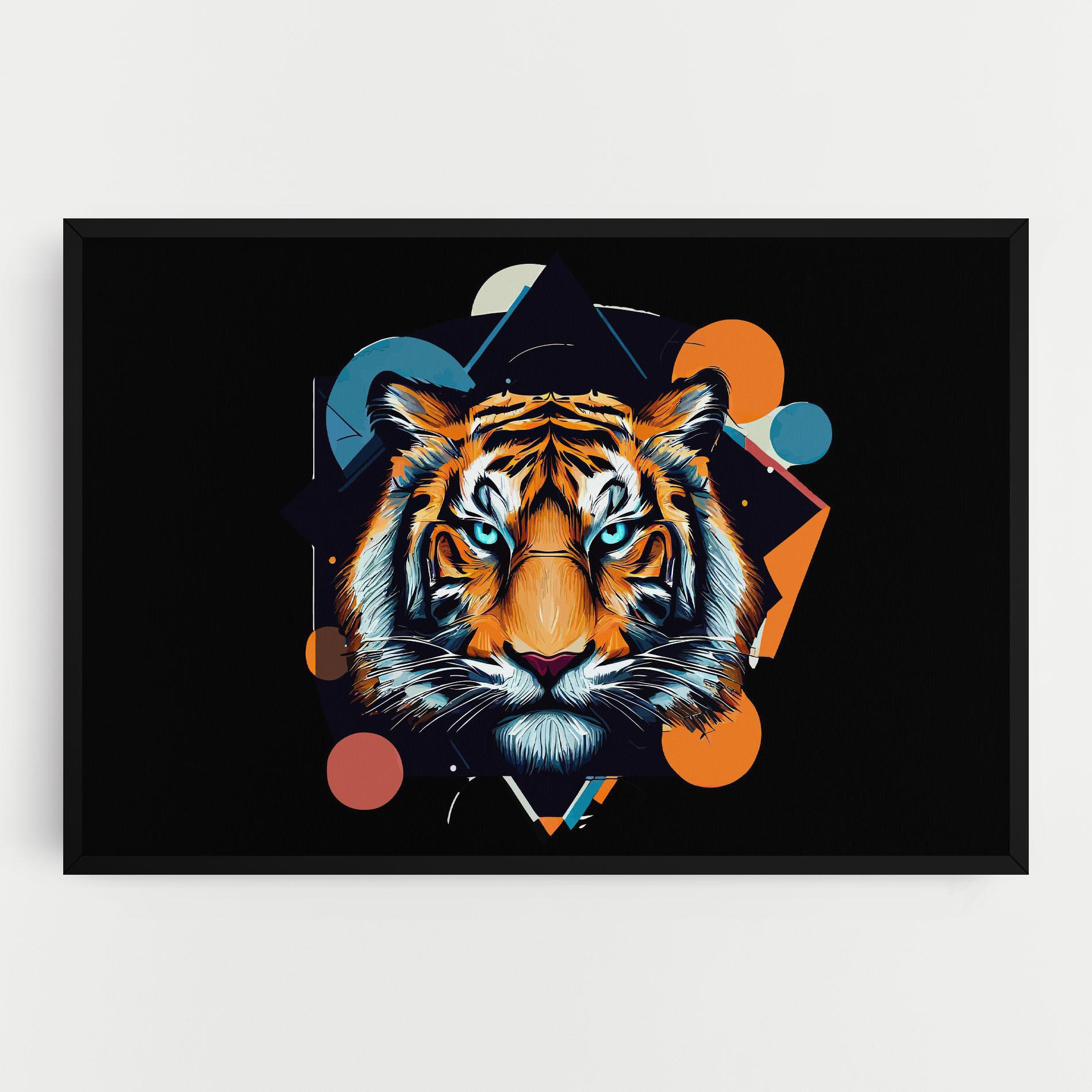 Tablou Canvas Geometric Tiger mockup 0