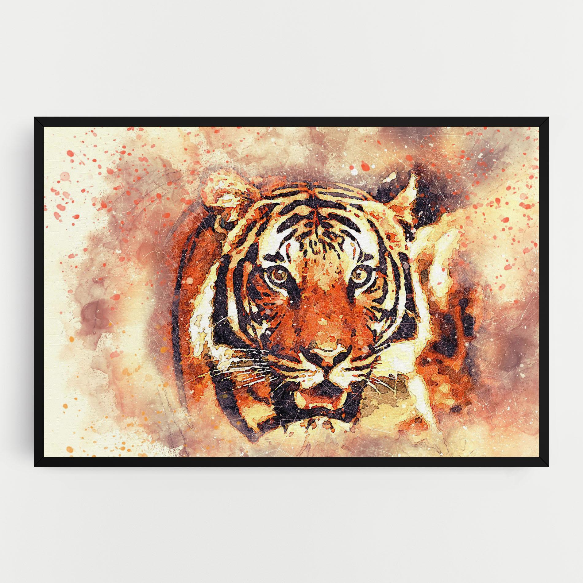 Tablou Canvas Tiger Colors mockup 0