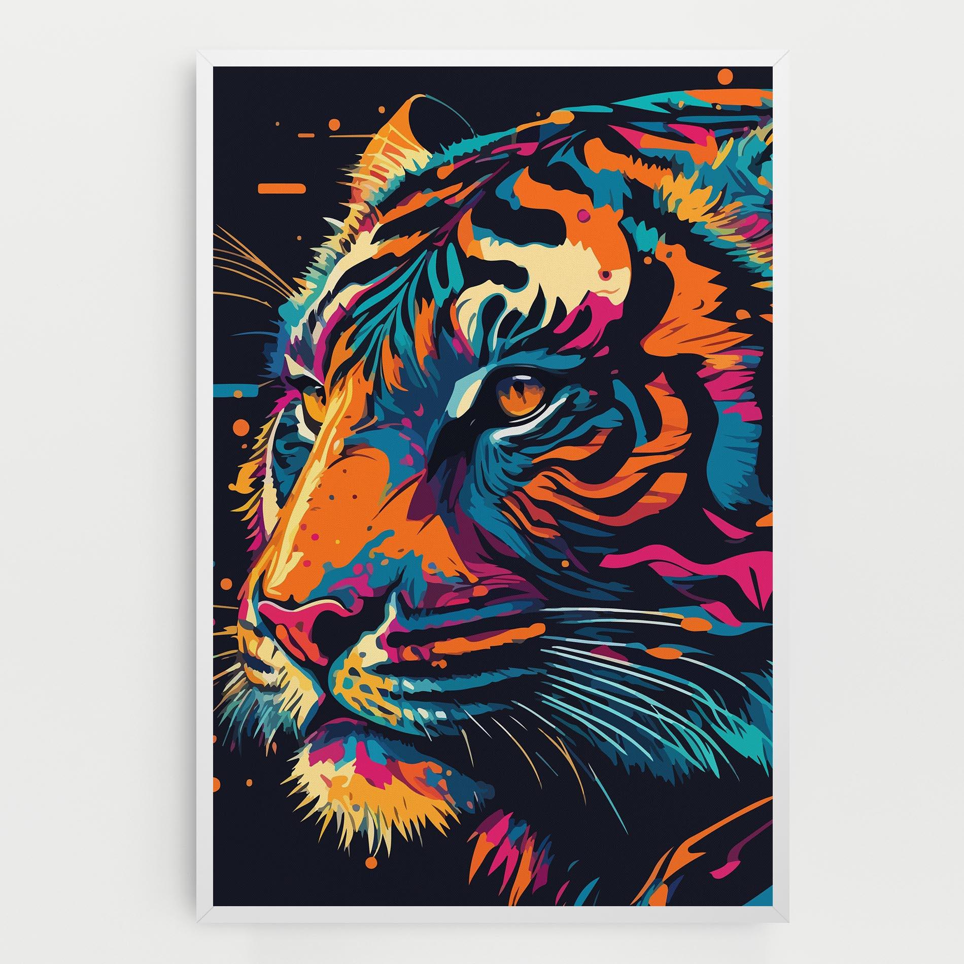 Tablou Canvas Colorful Tiger mockup 0