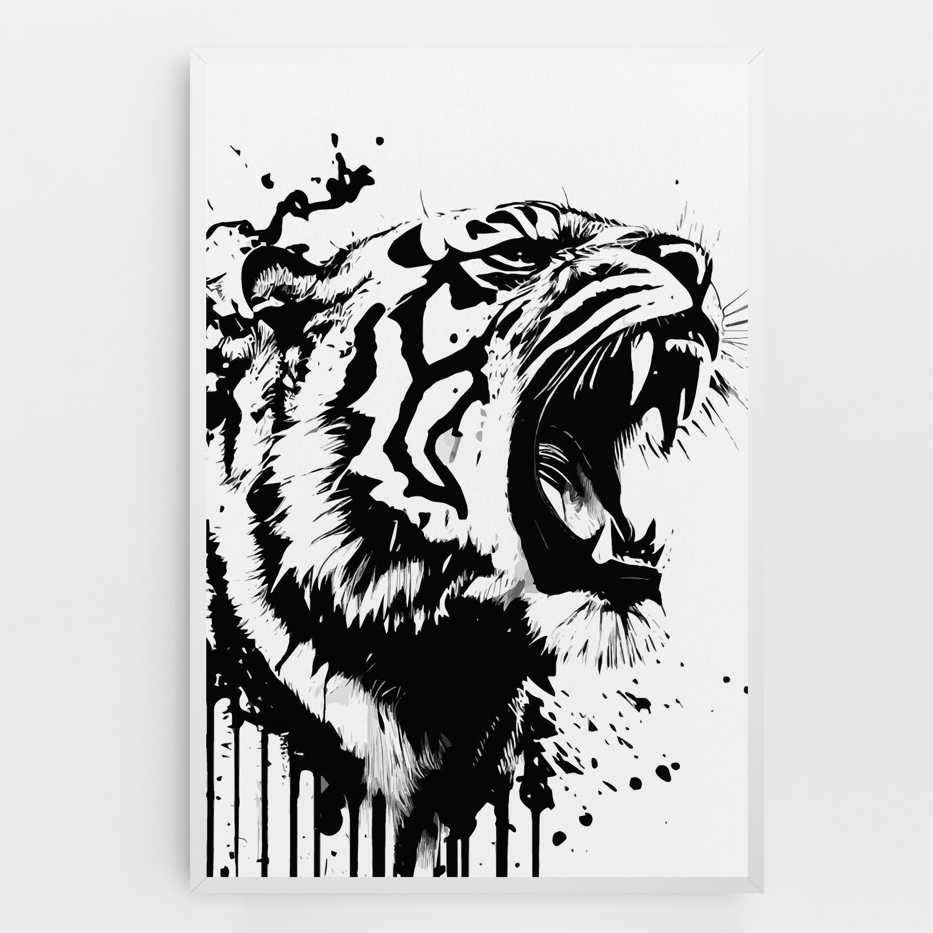 Tablou Canvas Ink Art Tiger mockup 0