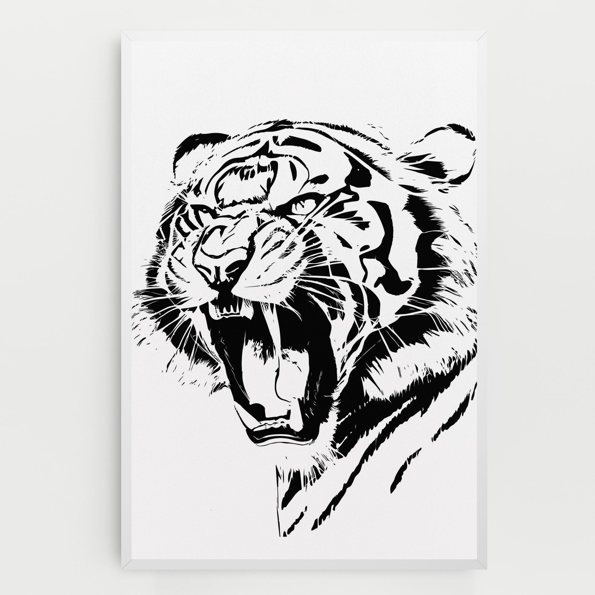 Tablou Canvas Roaring Tiger mockup 0