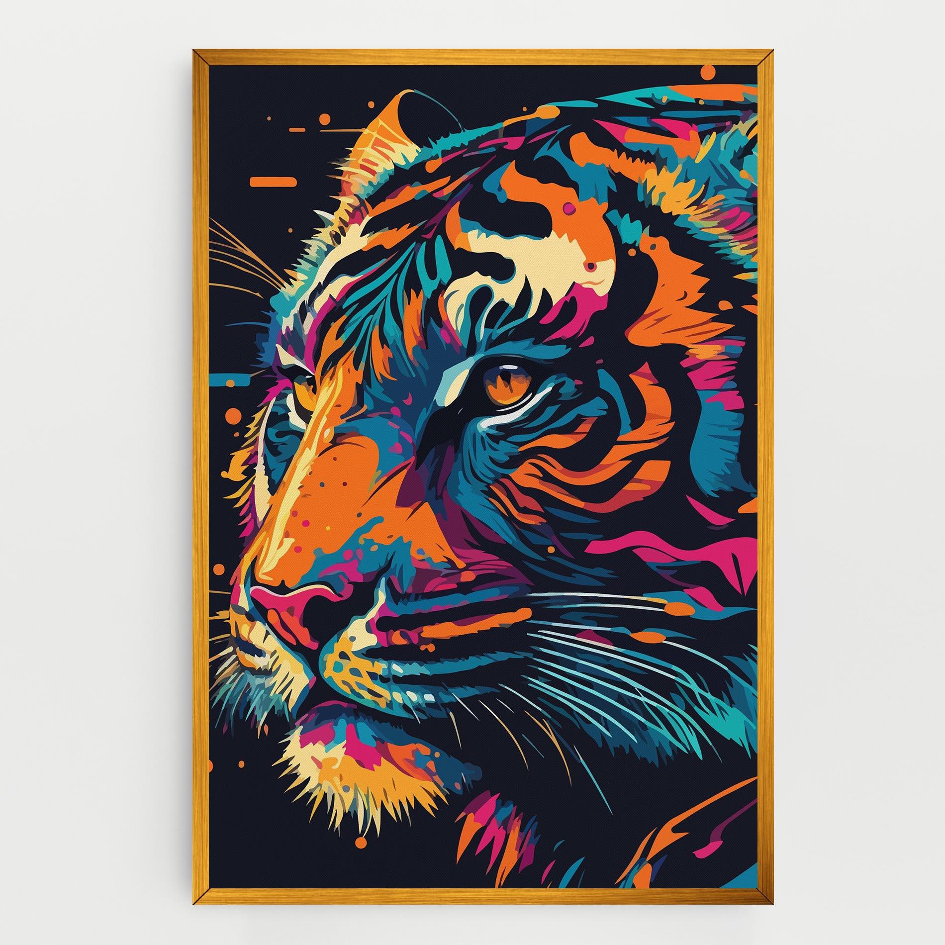 Tablou Canvas Colorful Tiger mockup 0