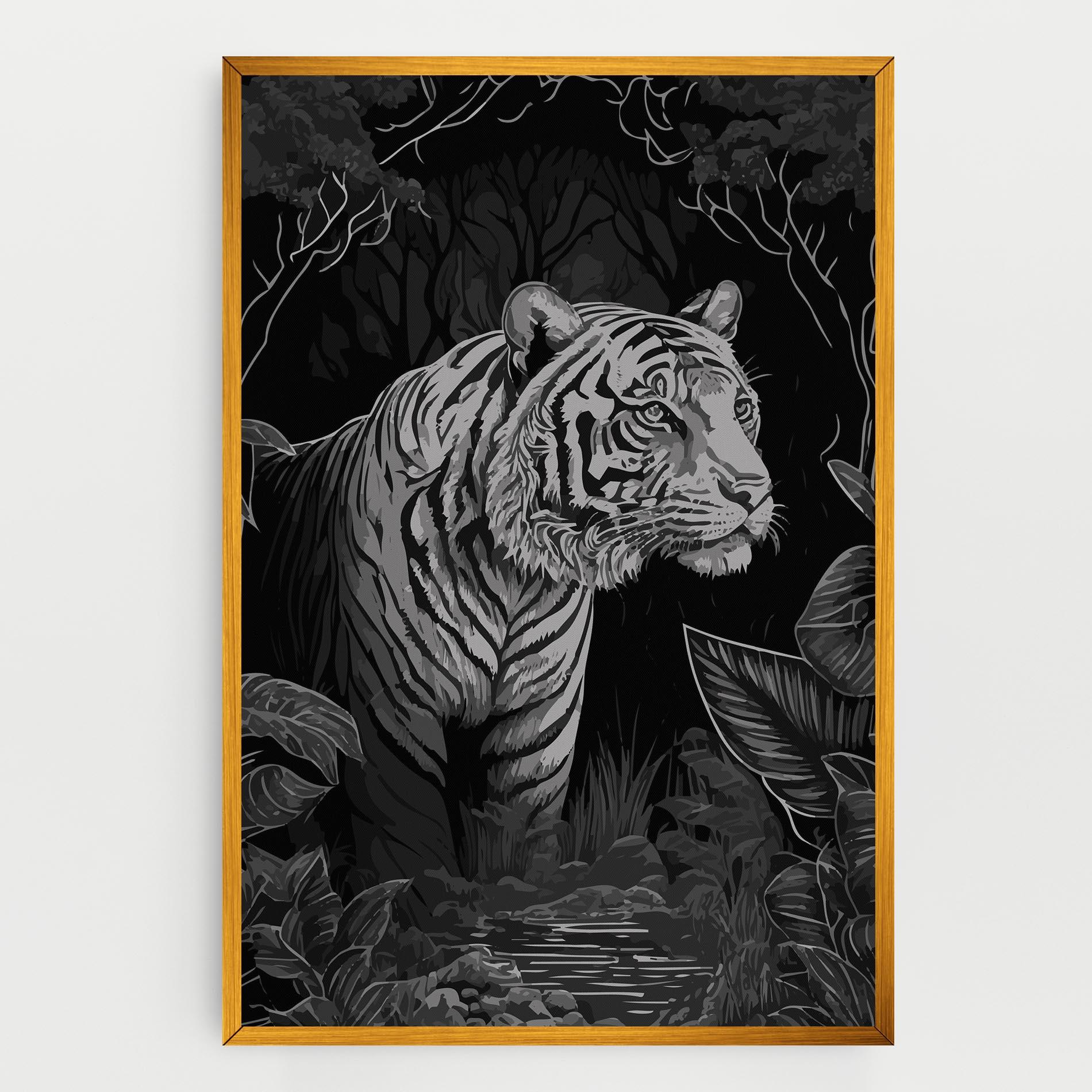 Tablou Canvas Grey Tiger mockup 0