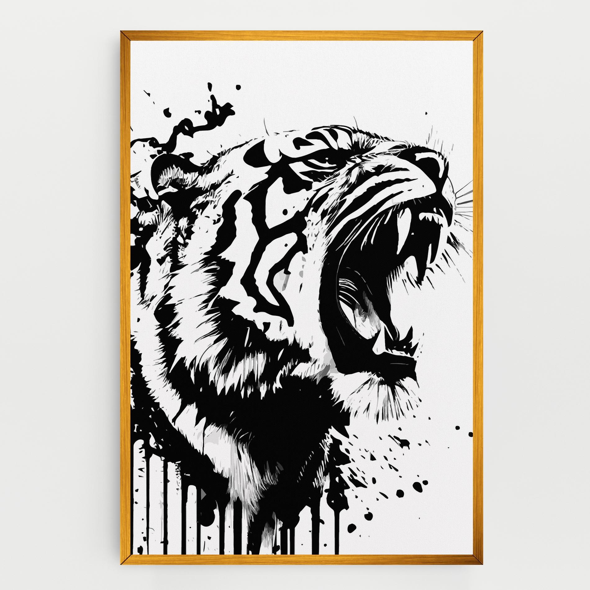 Tablou Canvas Ink Art Tiger mockup 0