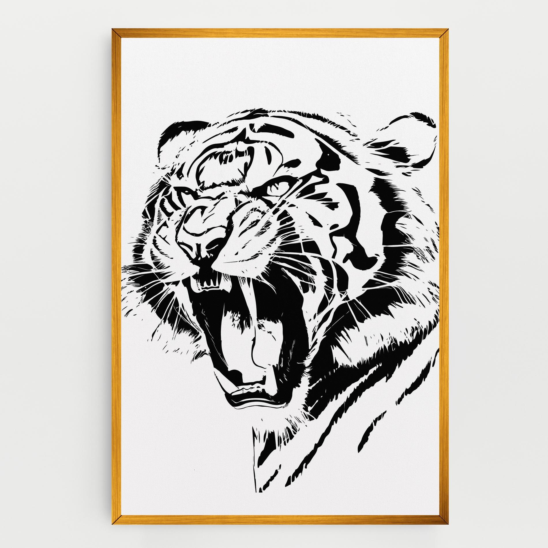 Tablou Canvas Roaring Tiger mockup 0