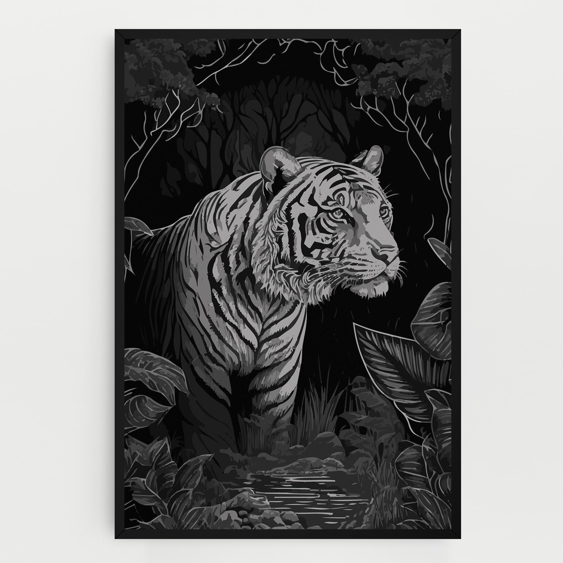 Tablou Canvas Grey Tiger mockup 0