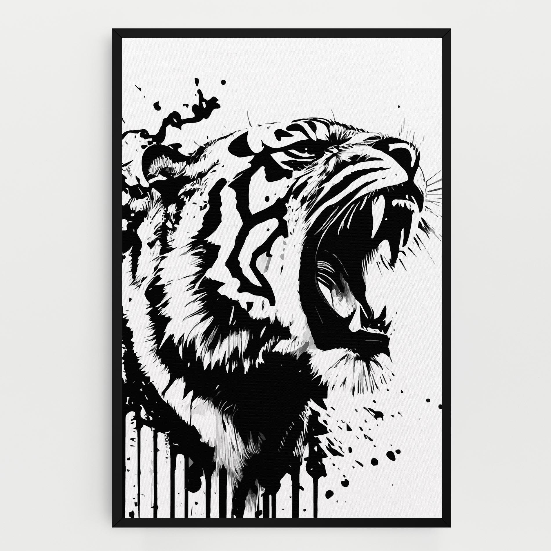 Tablou Canvas Ink Art Tiger mockup 0